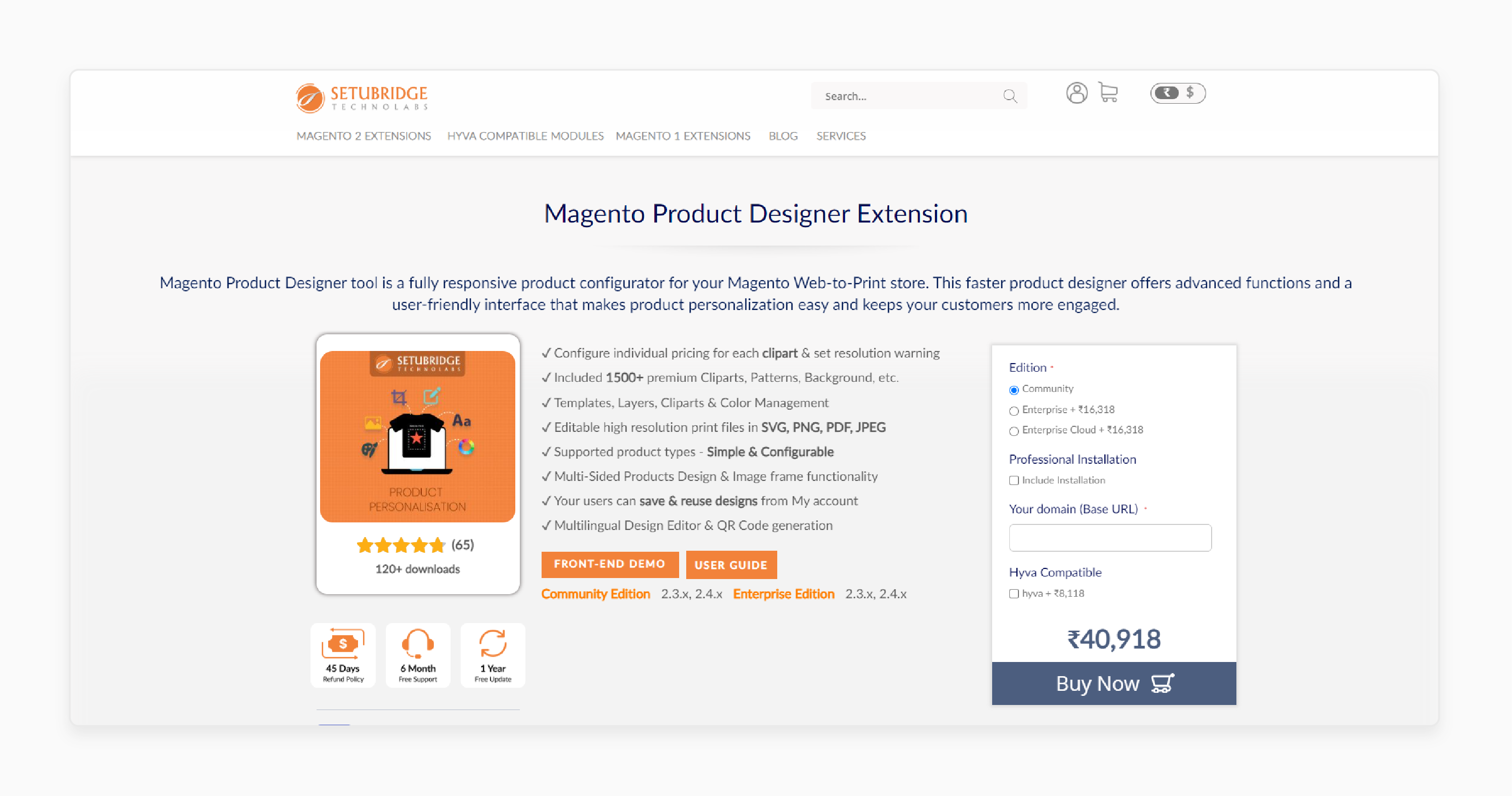 Setubridge Magento T-Shirt Design Tool