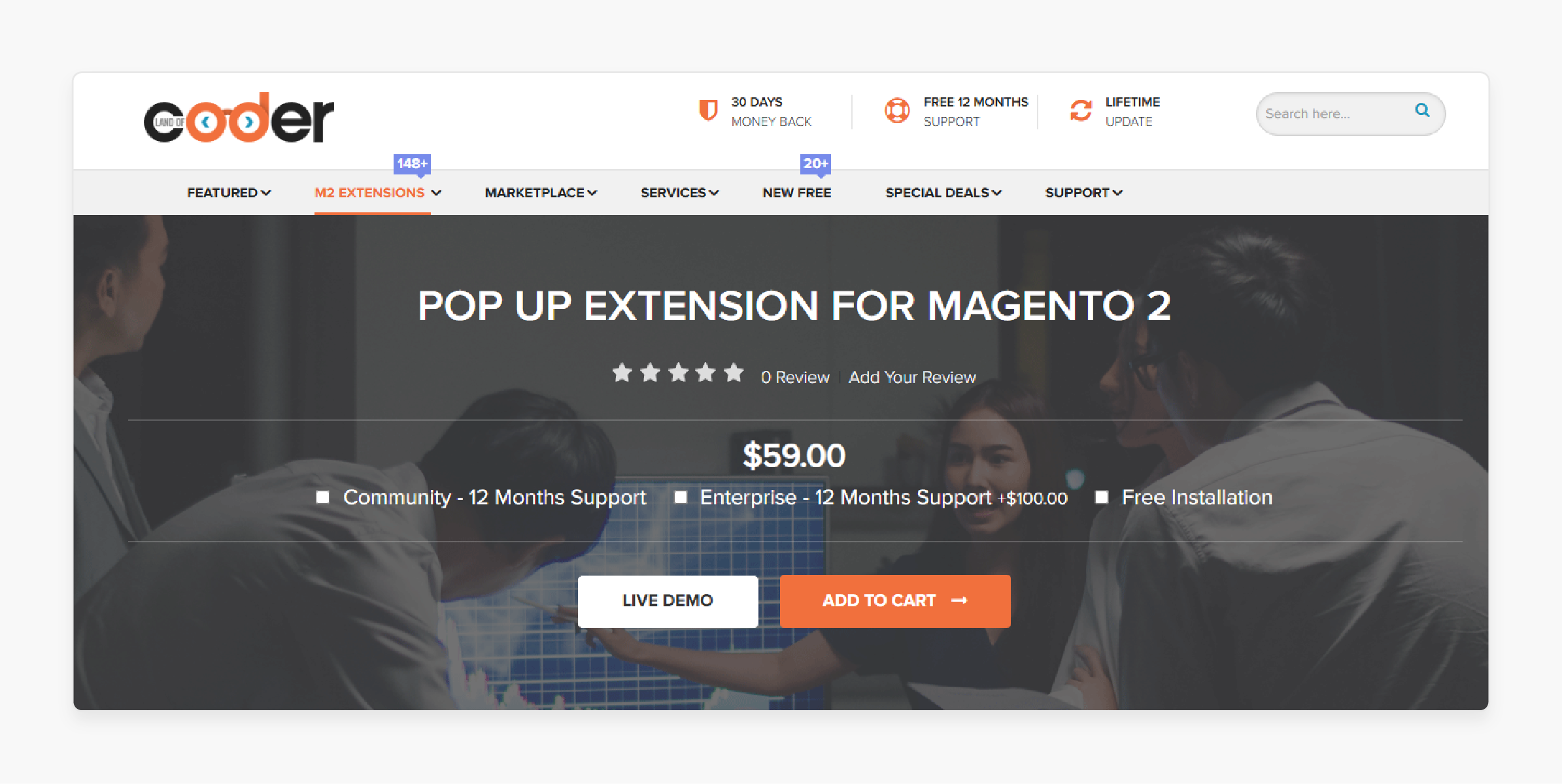 Pop Up Extension For Magento 2 by Landofcoder