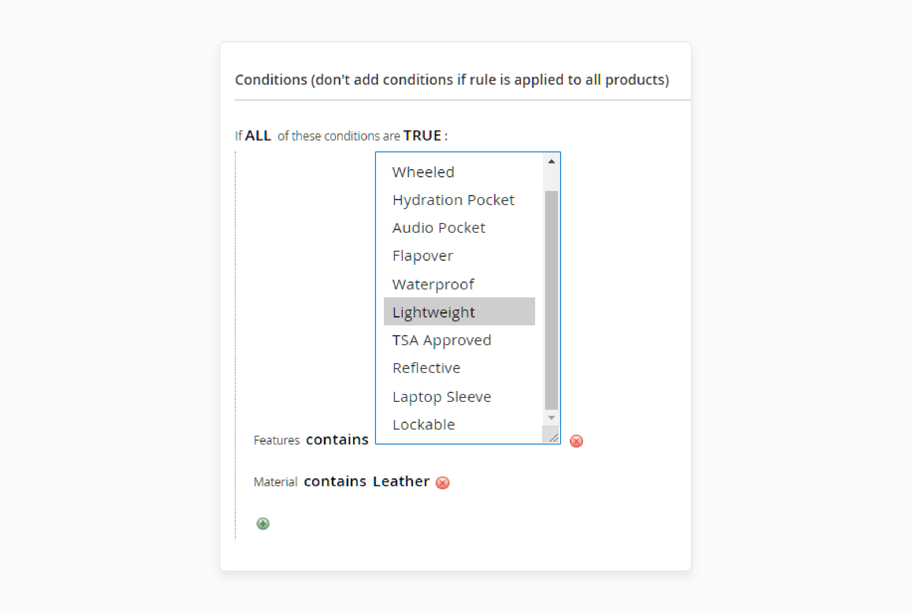 Conditions for Magento 2 Sales Promotions