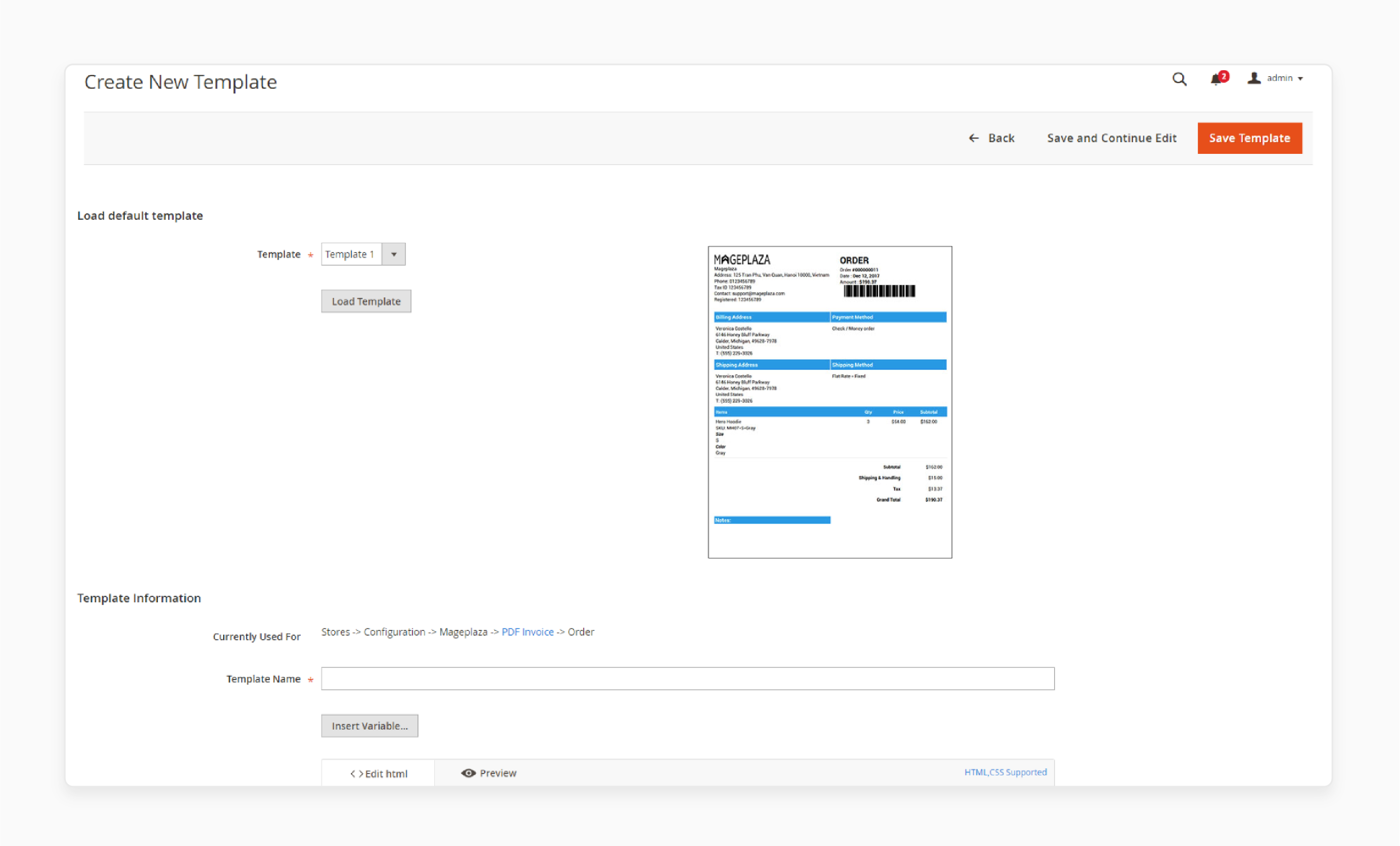 Configure template fields in Magento 2