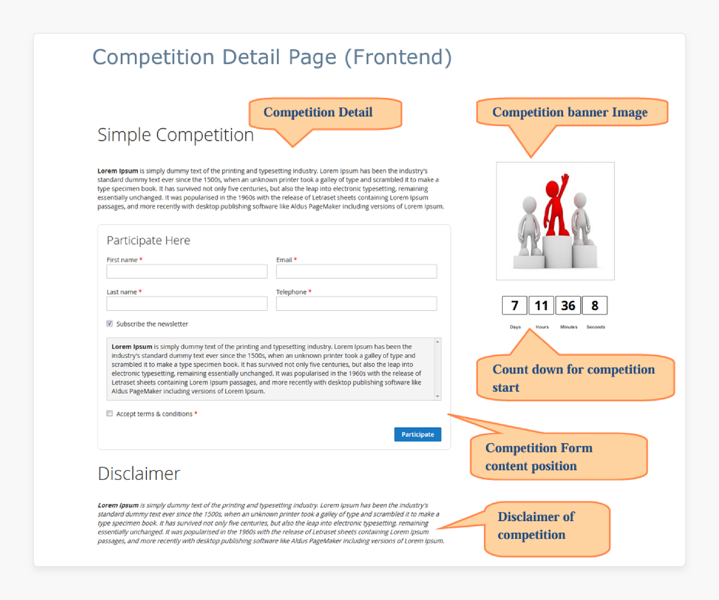 Frontend Competition Management of Magento 2 Competition Panel Extension