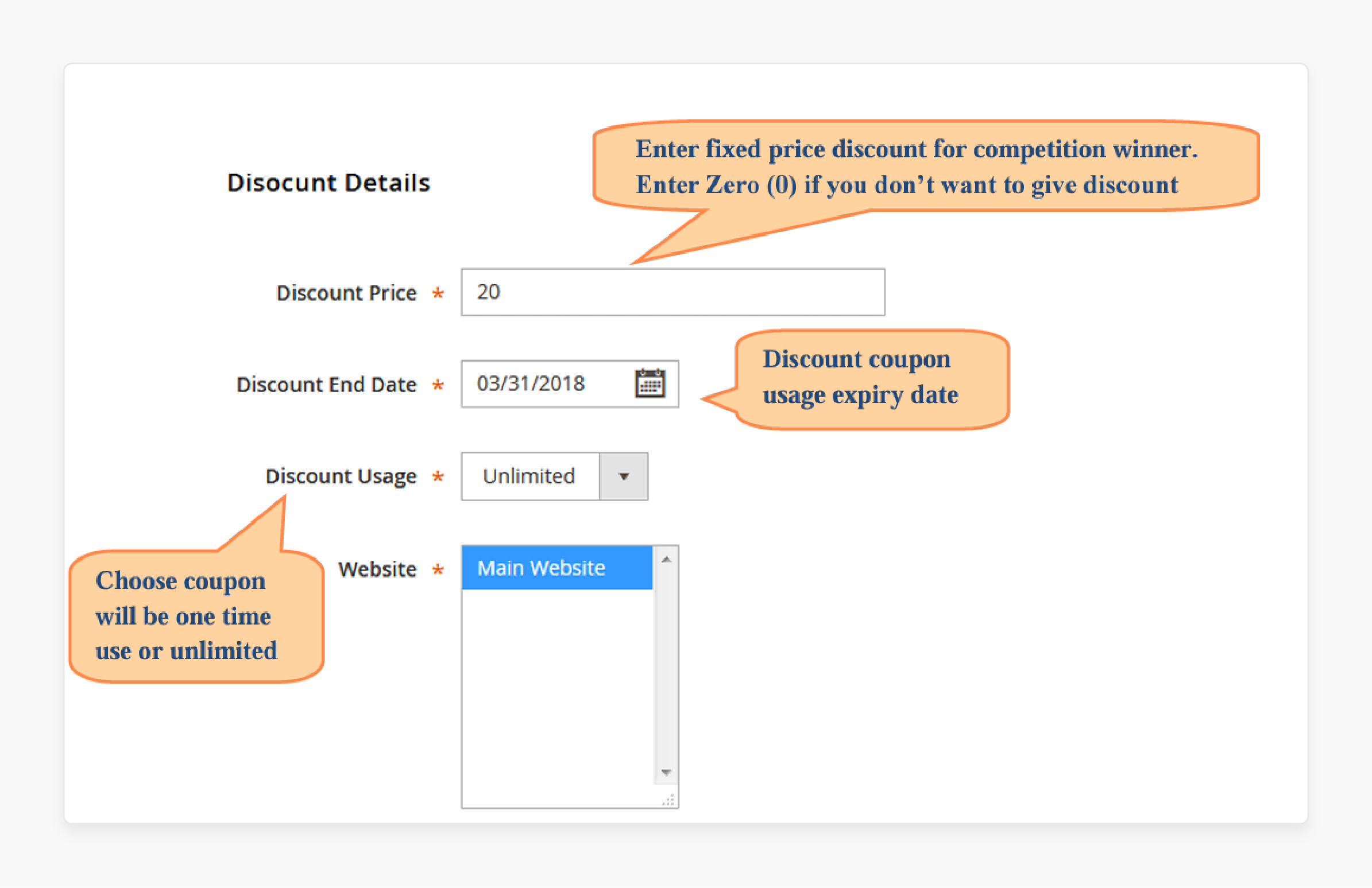 Setting Coupon Details in Magento 2 Competition Panel Extension Backend