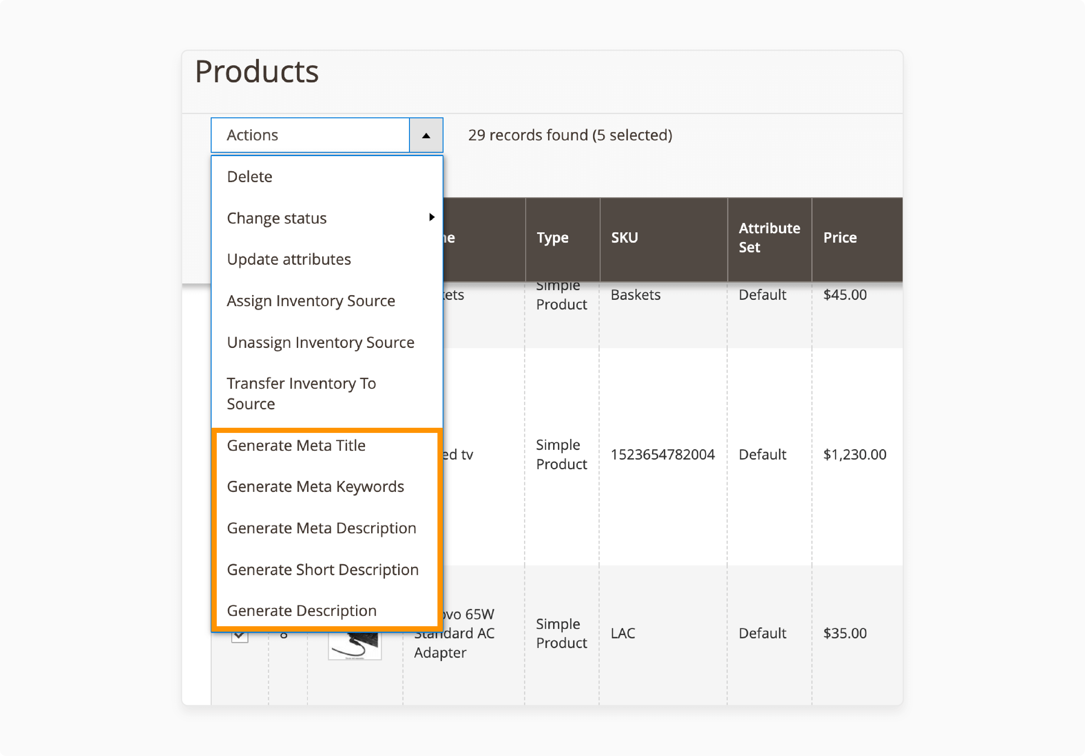 Magento 2 Meta Tags Template Extension Supports Bulk Editing for Quick Updates