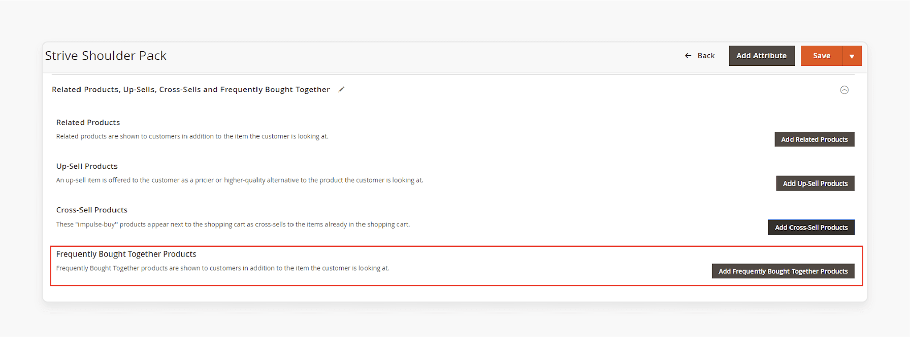 initial configuration setup for magento 2 frequently bought together extension in the admin panel