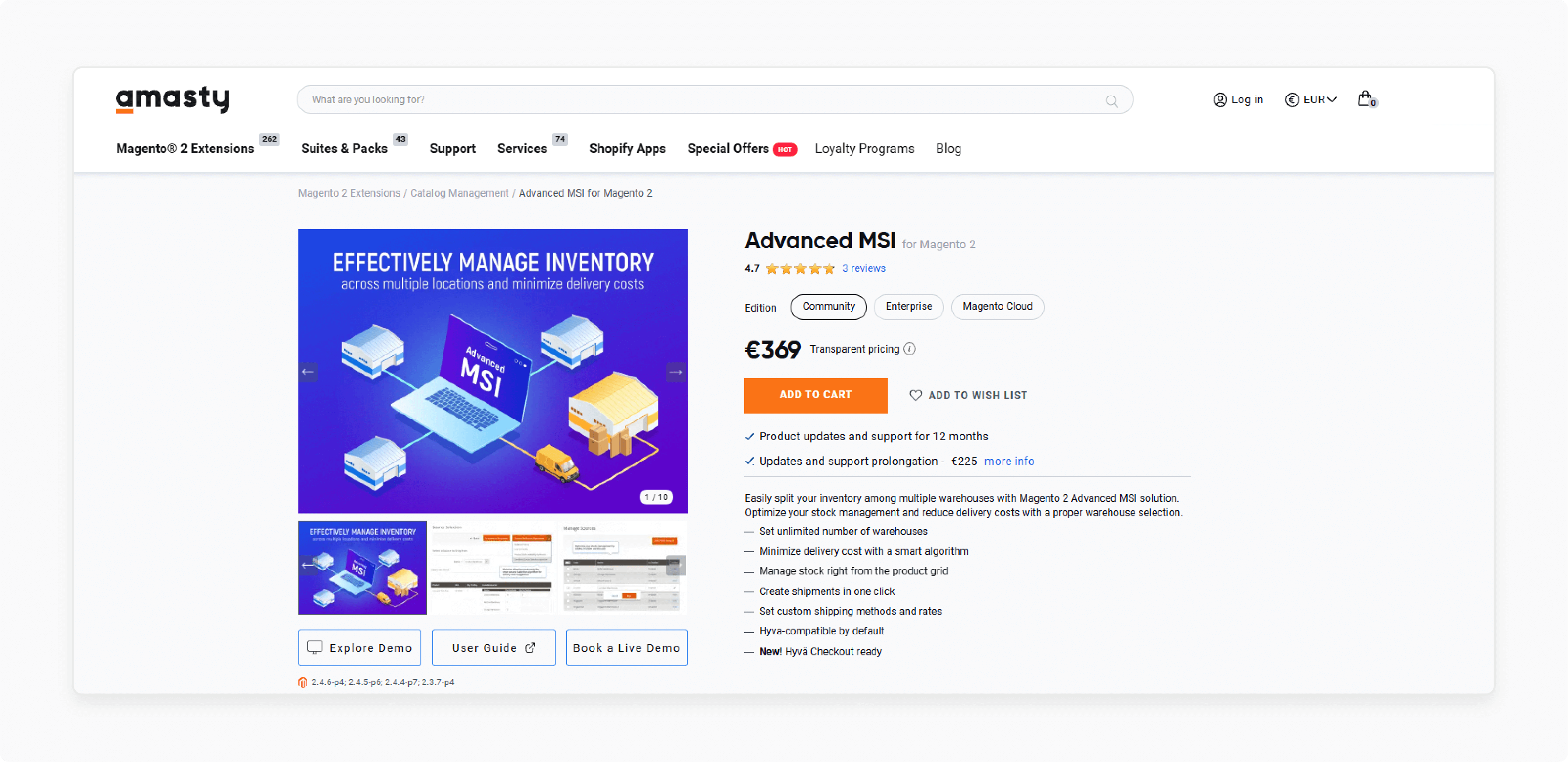 Amasty Magento Inventory Extension