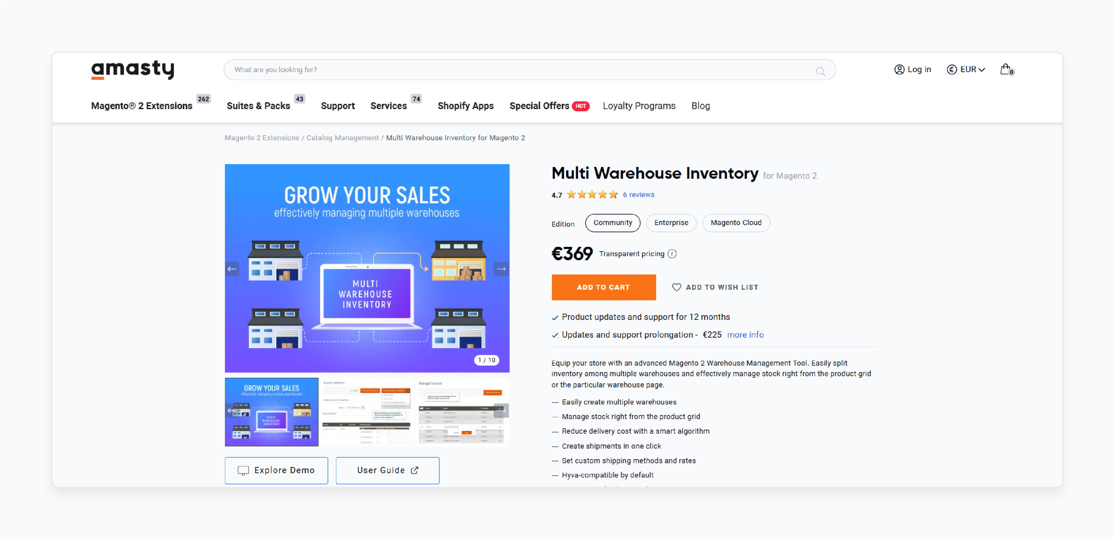 Amasty Magento Inventory Extension