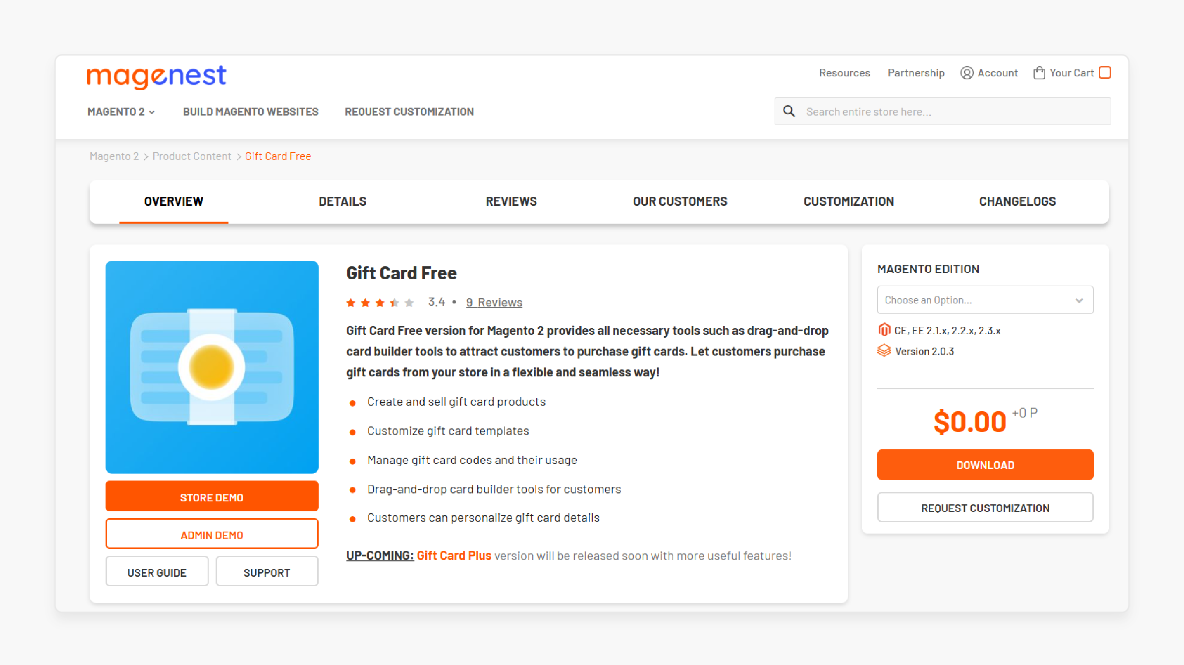 free magento 2 gift card extension by magenest with advanced marketing features