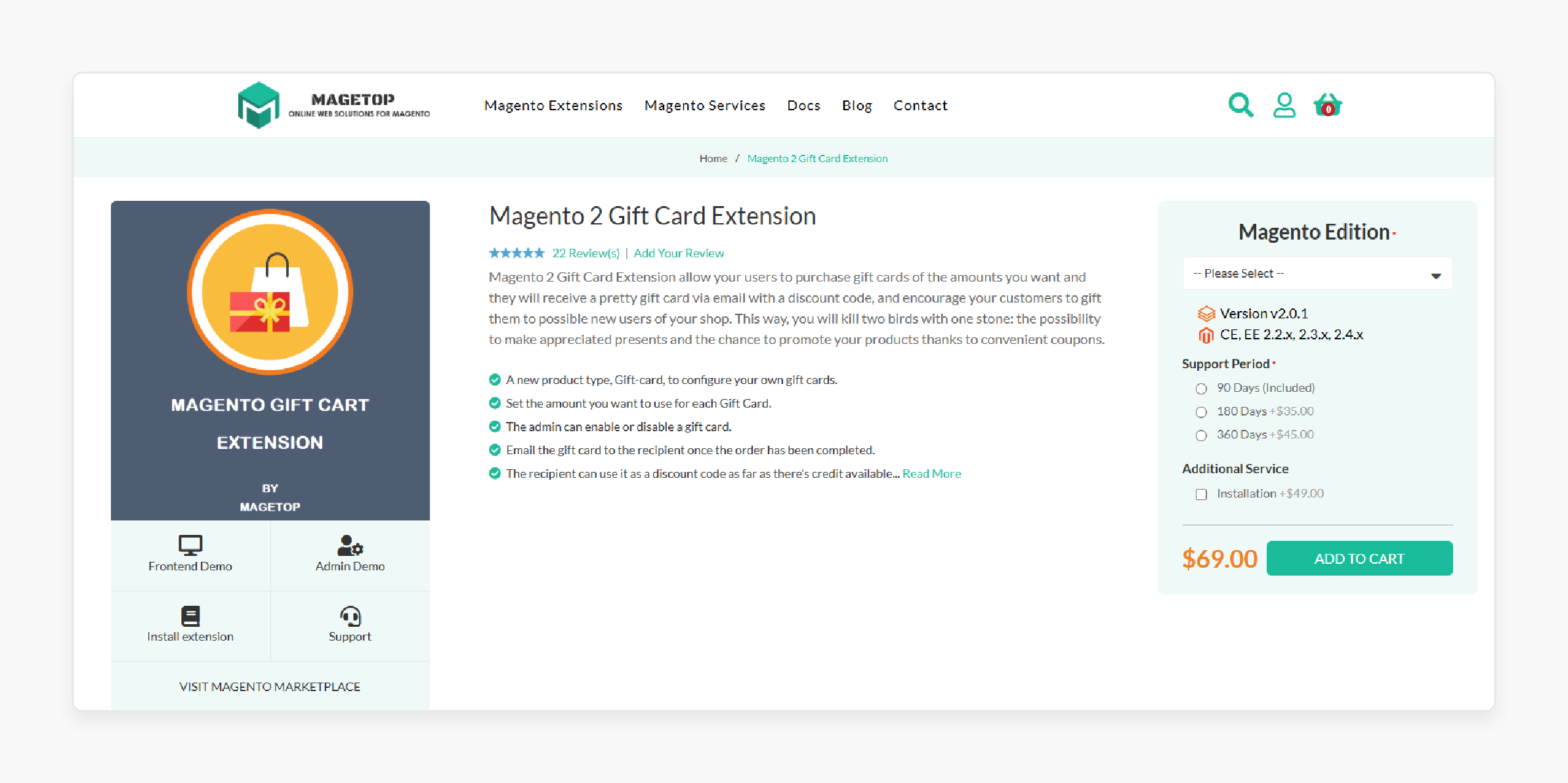 magento 2 gift card extension by magetop for flexible design and value options