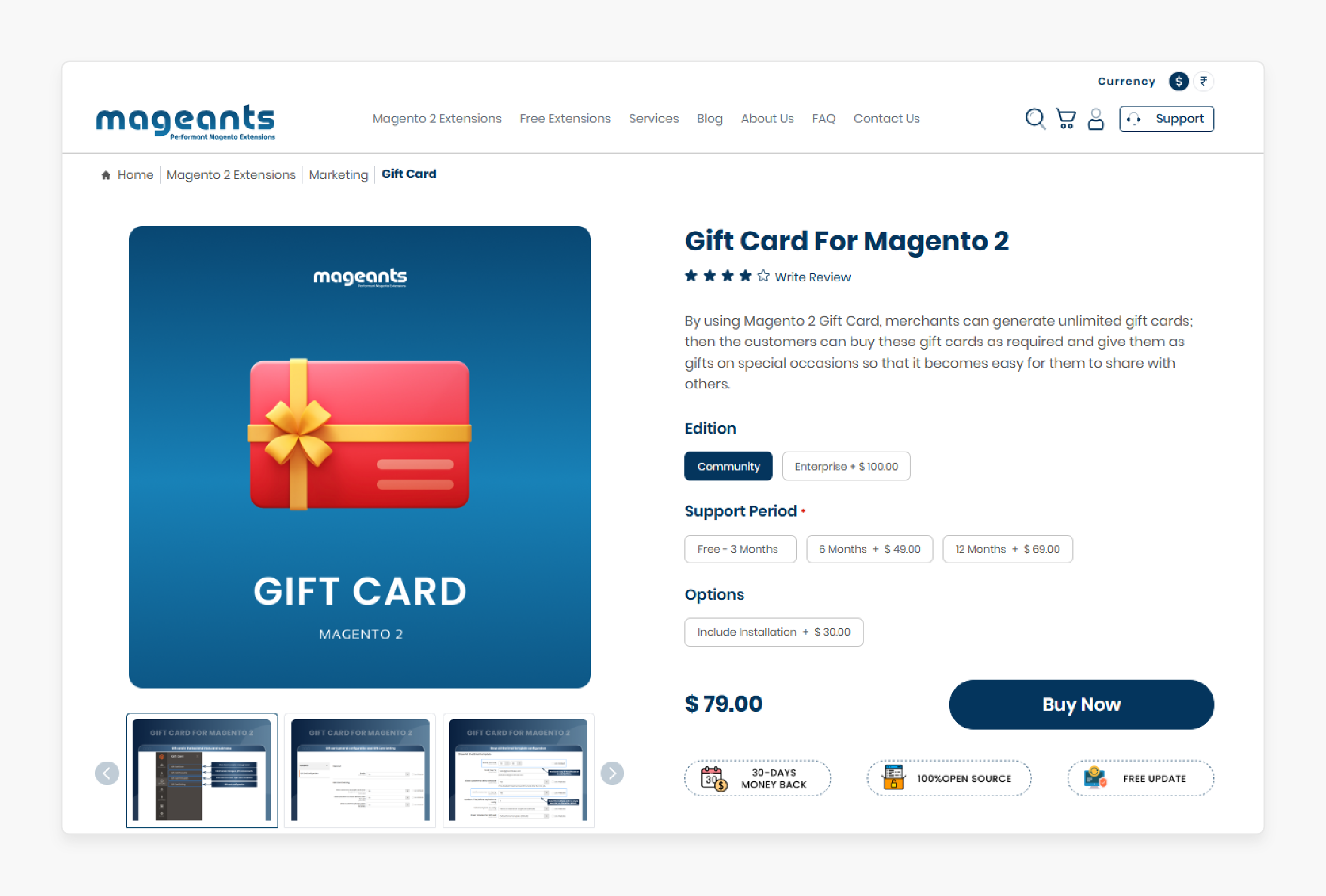 magento 2 gift card extension by mageants for customizable gift card solutions