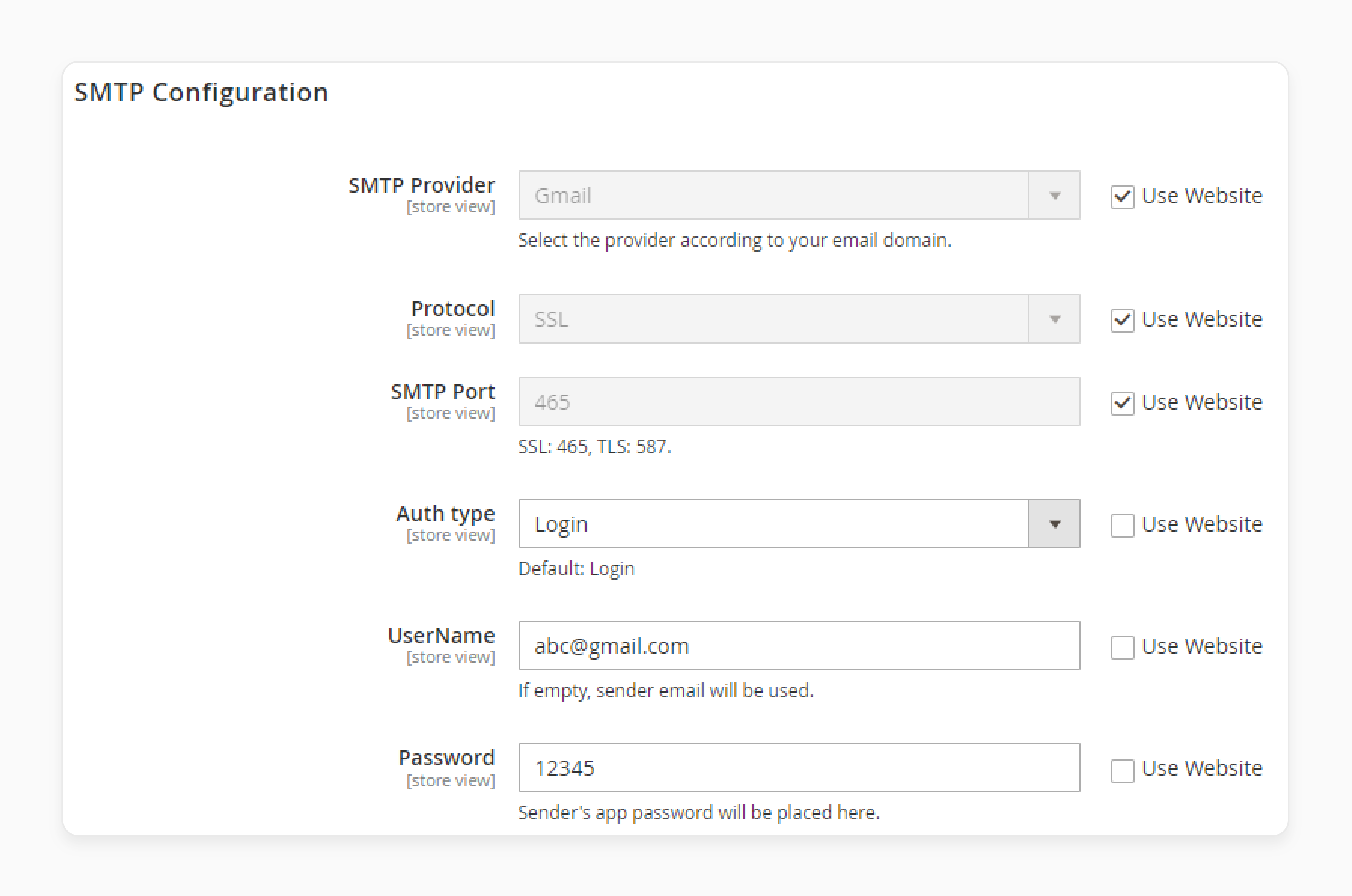 Step 3: SMTP Configuration- STMP