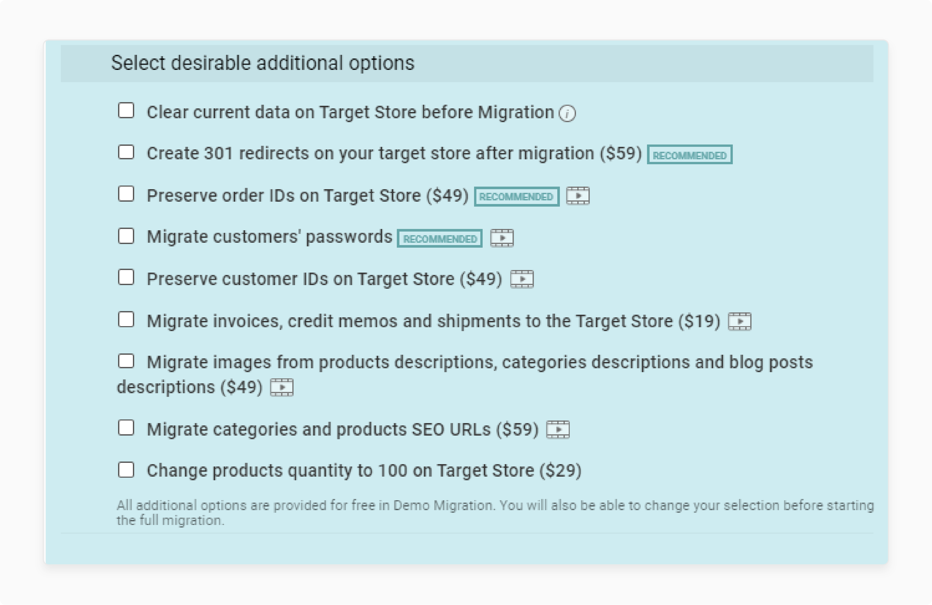 Choosing migration options for SEO and data