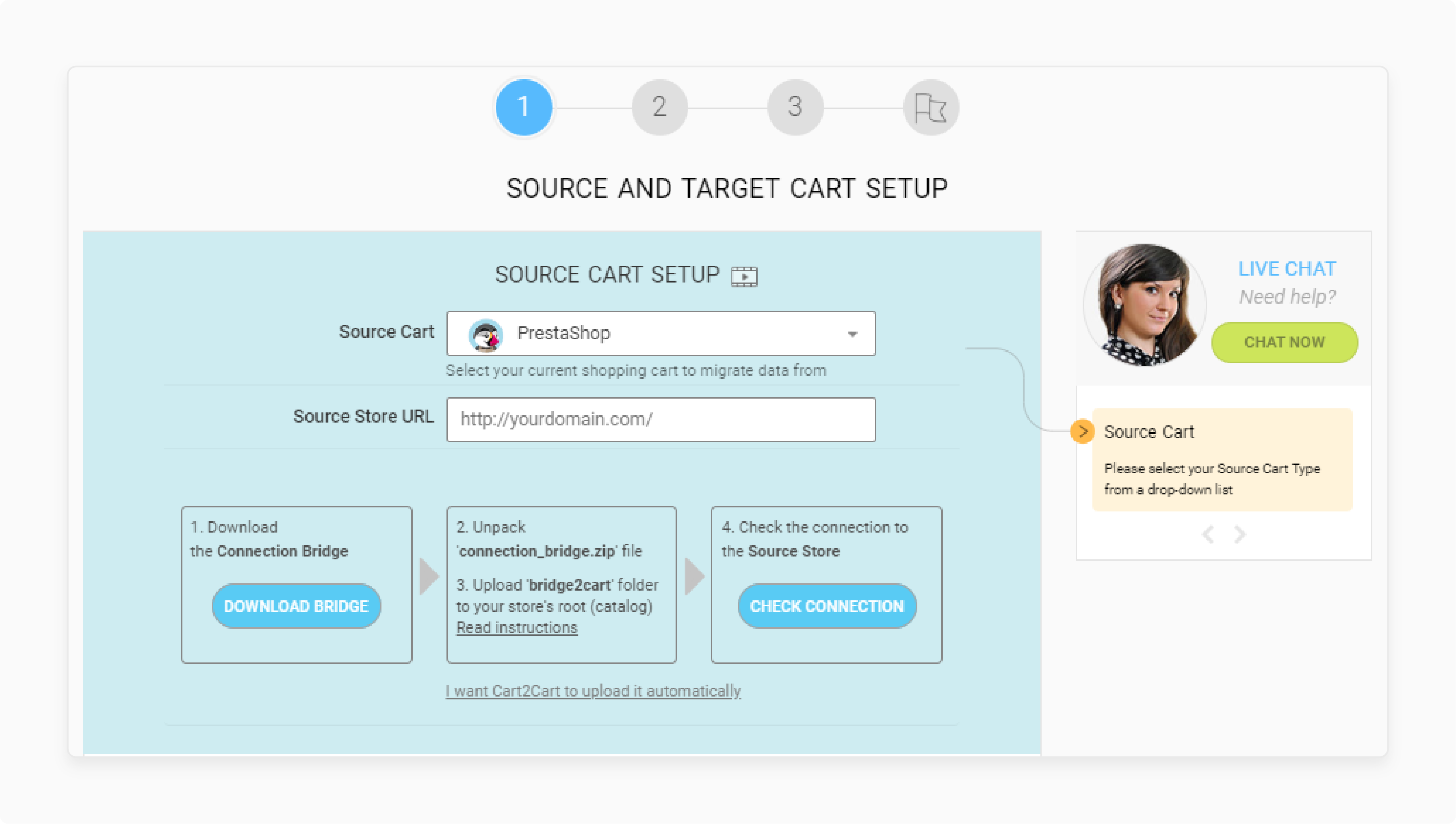 Configuring carts in PrestaShop to Magento 2