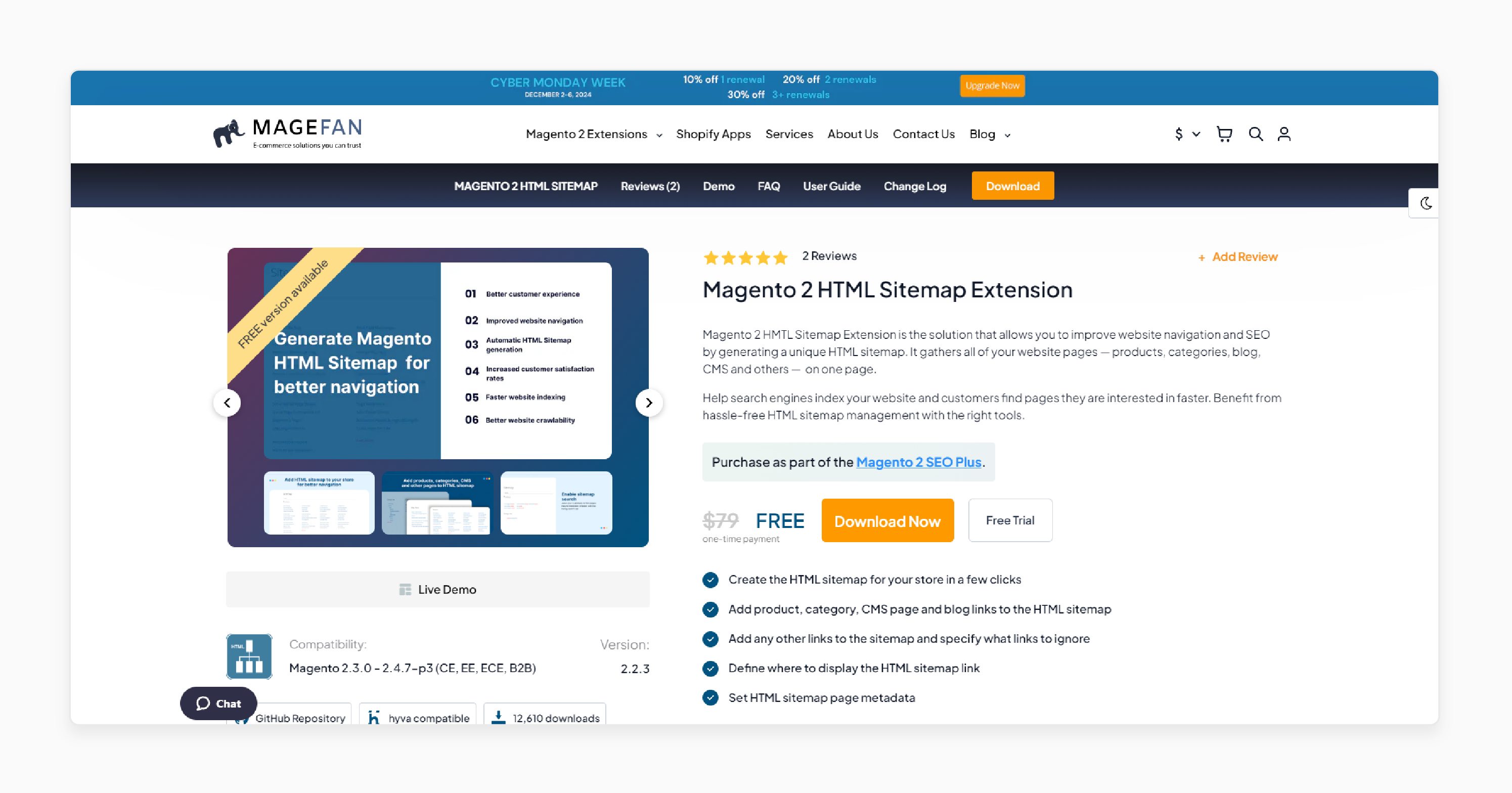 Free Magento HTML Sitemap Extension - Magefan