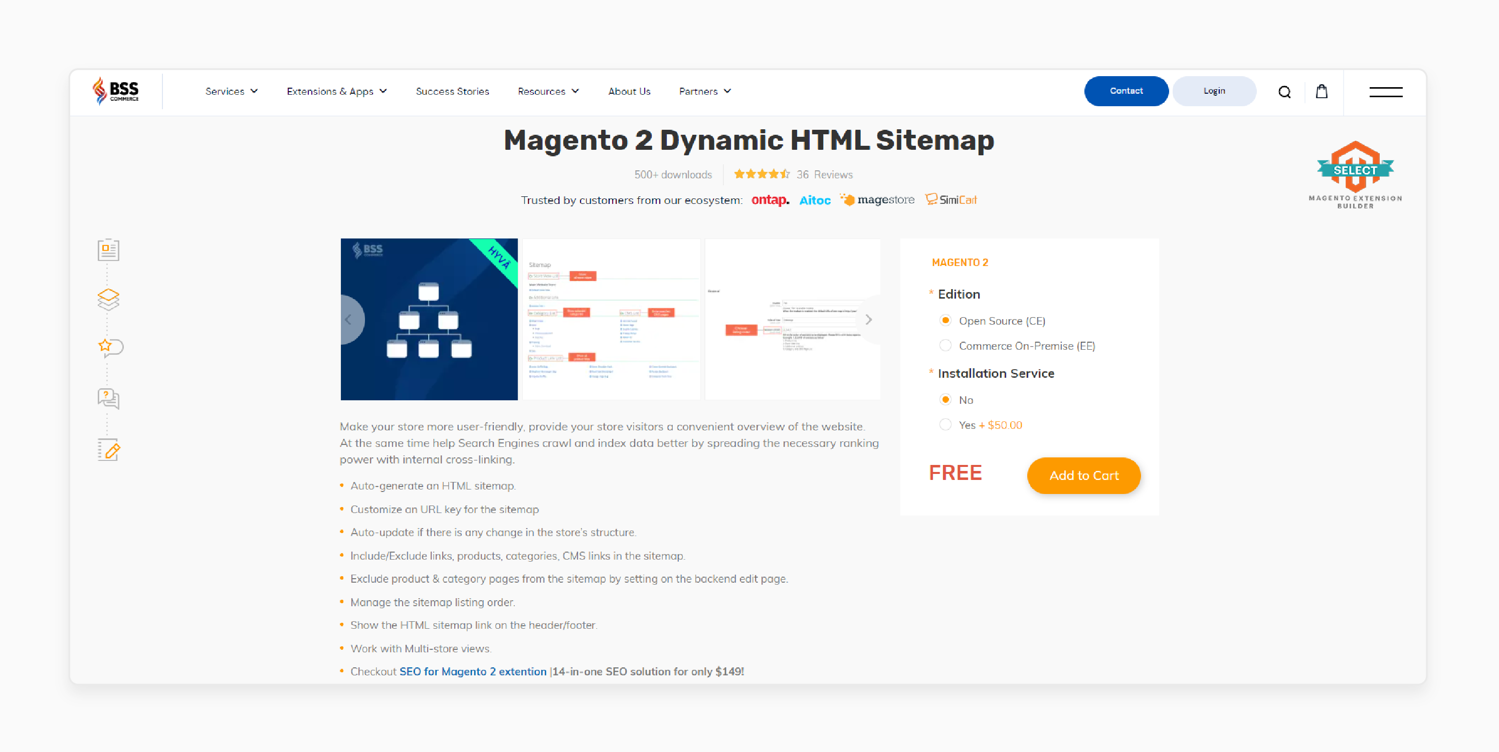 Magento 2 Dynamic HTML Sitemap - BSS Commerce