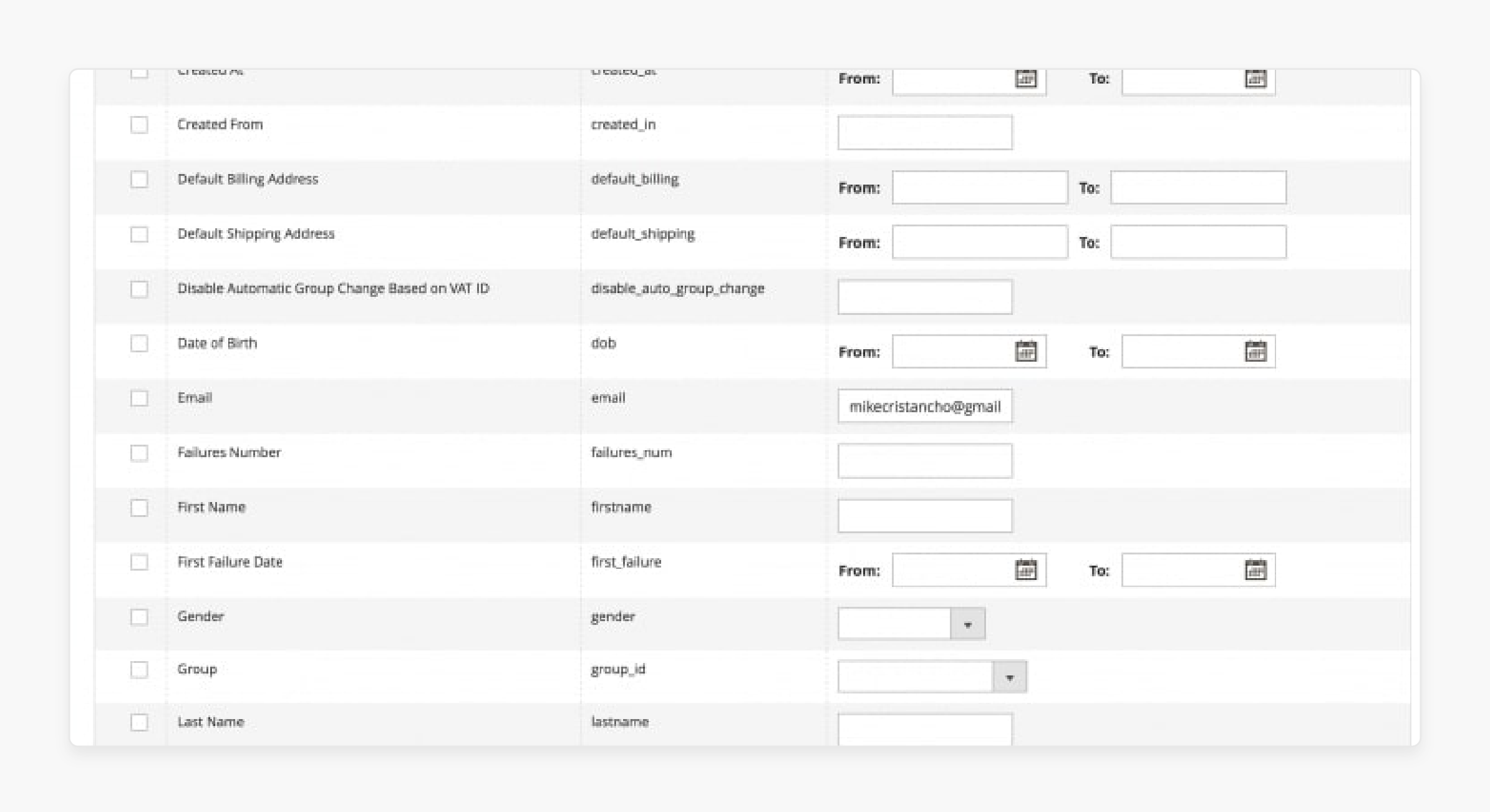 Step 5 for querying customer email addresses