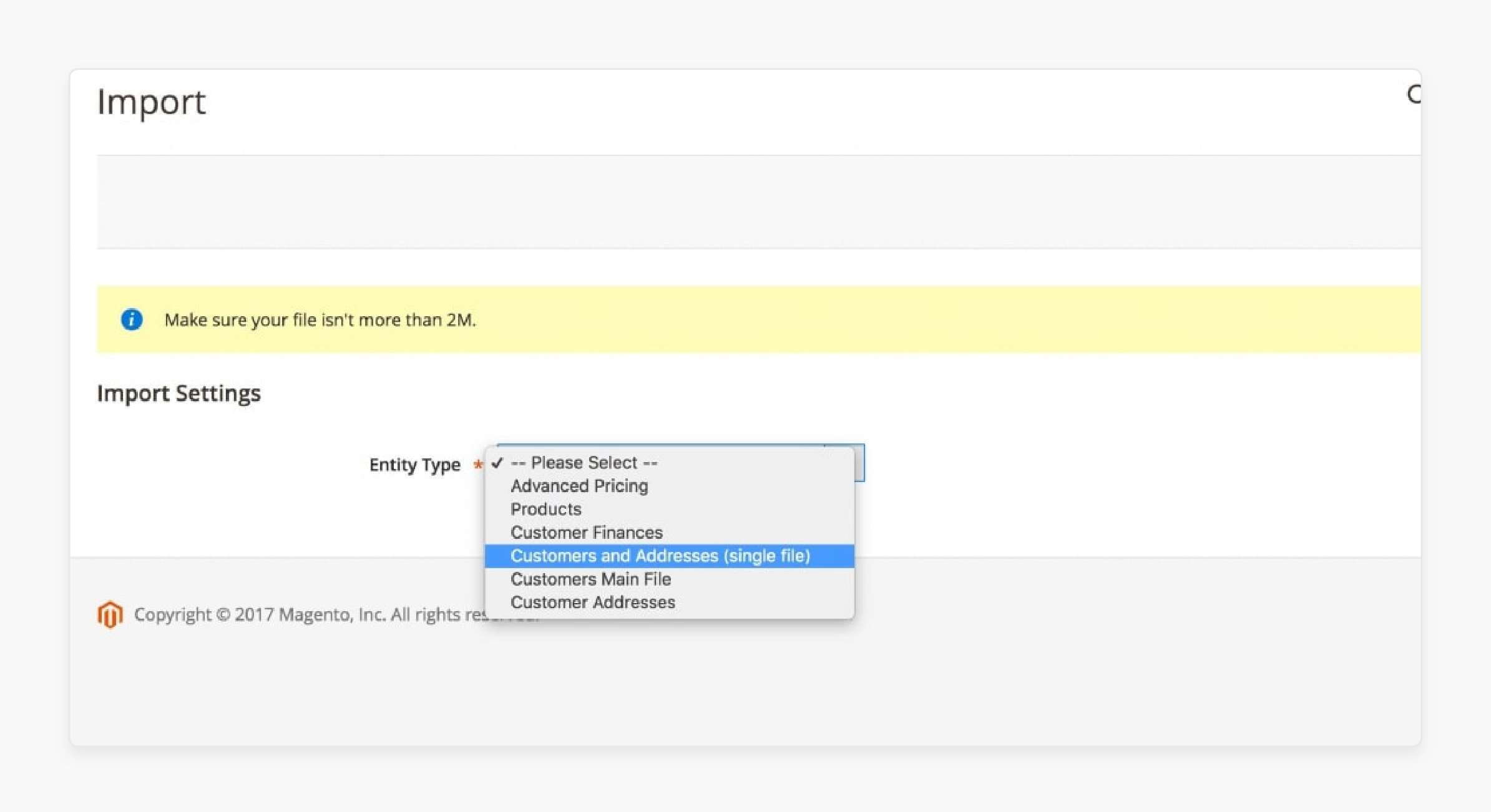 Step 10 for importing updated CSV file