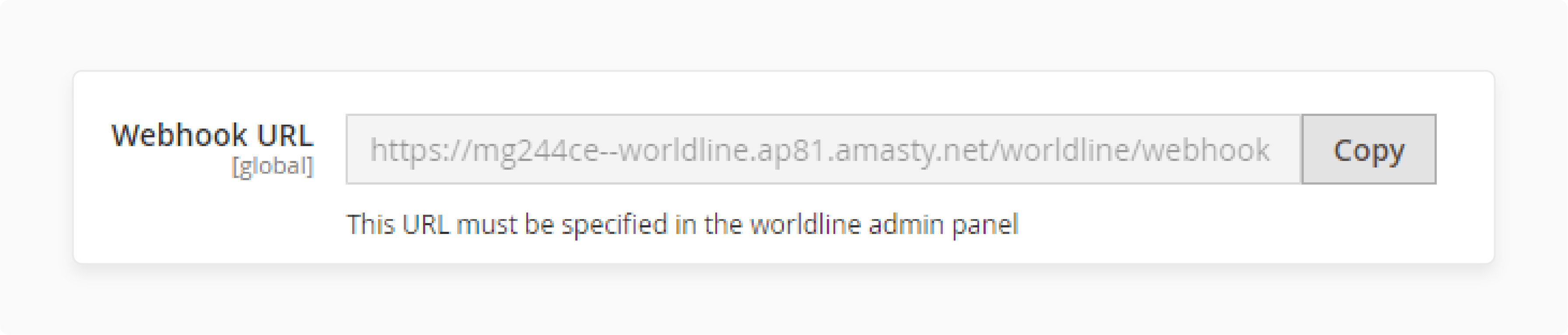 worldline webhook credentials setup with configuration steps