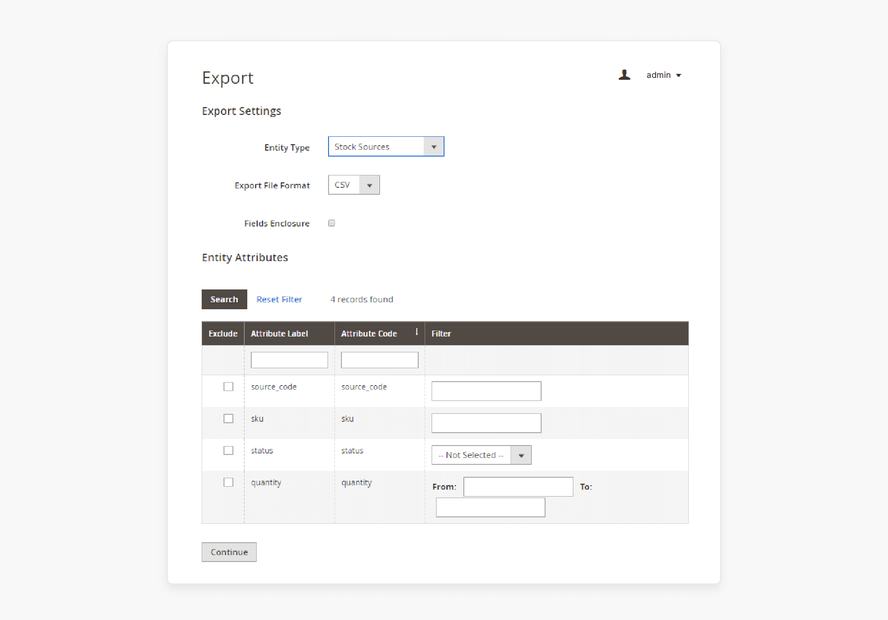 Configuring Export Stock Data Settings in Magento 2 Multi Warehouse Extension Settings