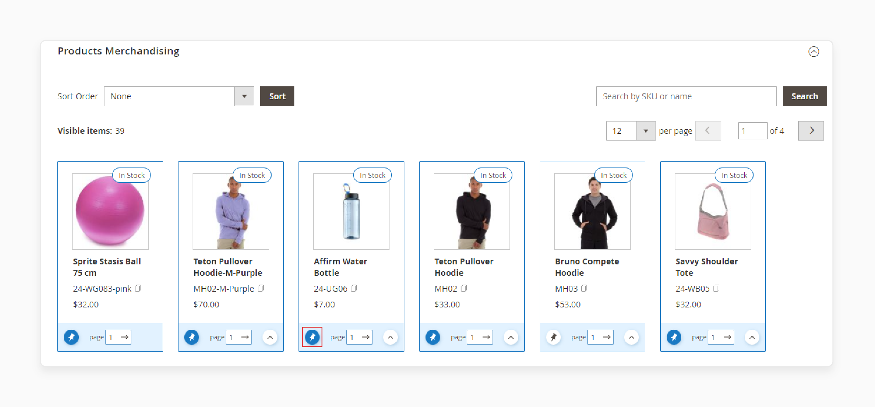 pin products to specific positions in magento 2 visual merchandiser for better visibility