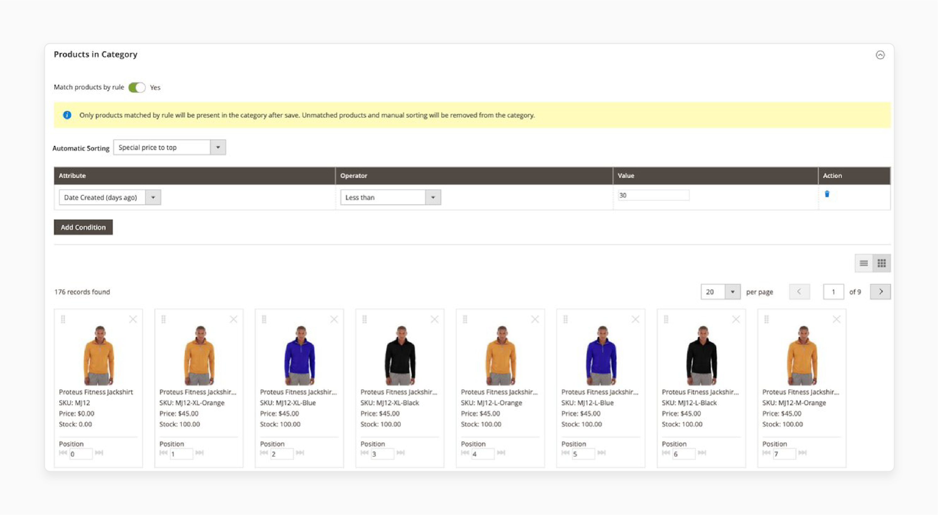 apply category rules in magento 2 visual merchandiser for precise product display management