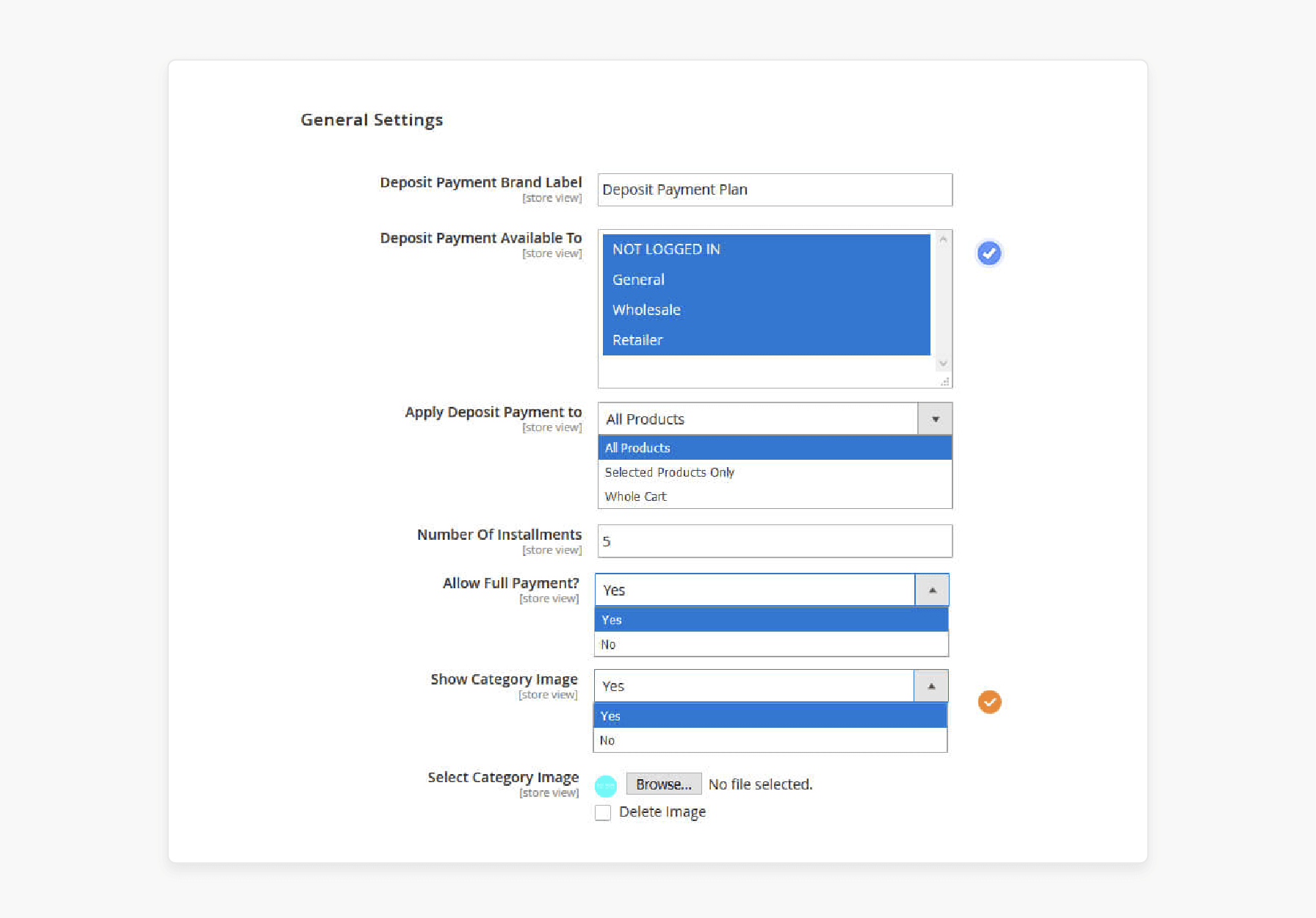 Access the Magento 2 Deposit Payment Extension Configuration Settings in Magemto 2 Backend