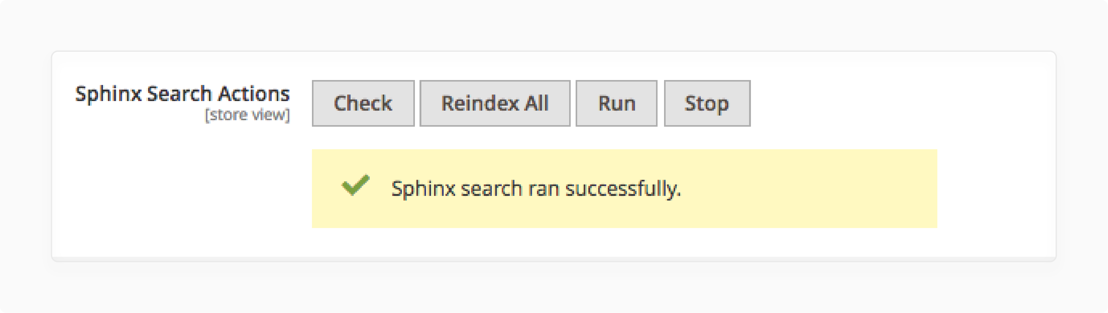 Running the configuration for Sphinx Search setup