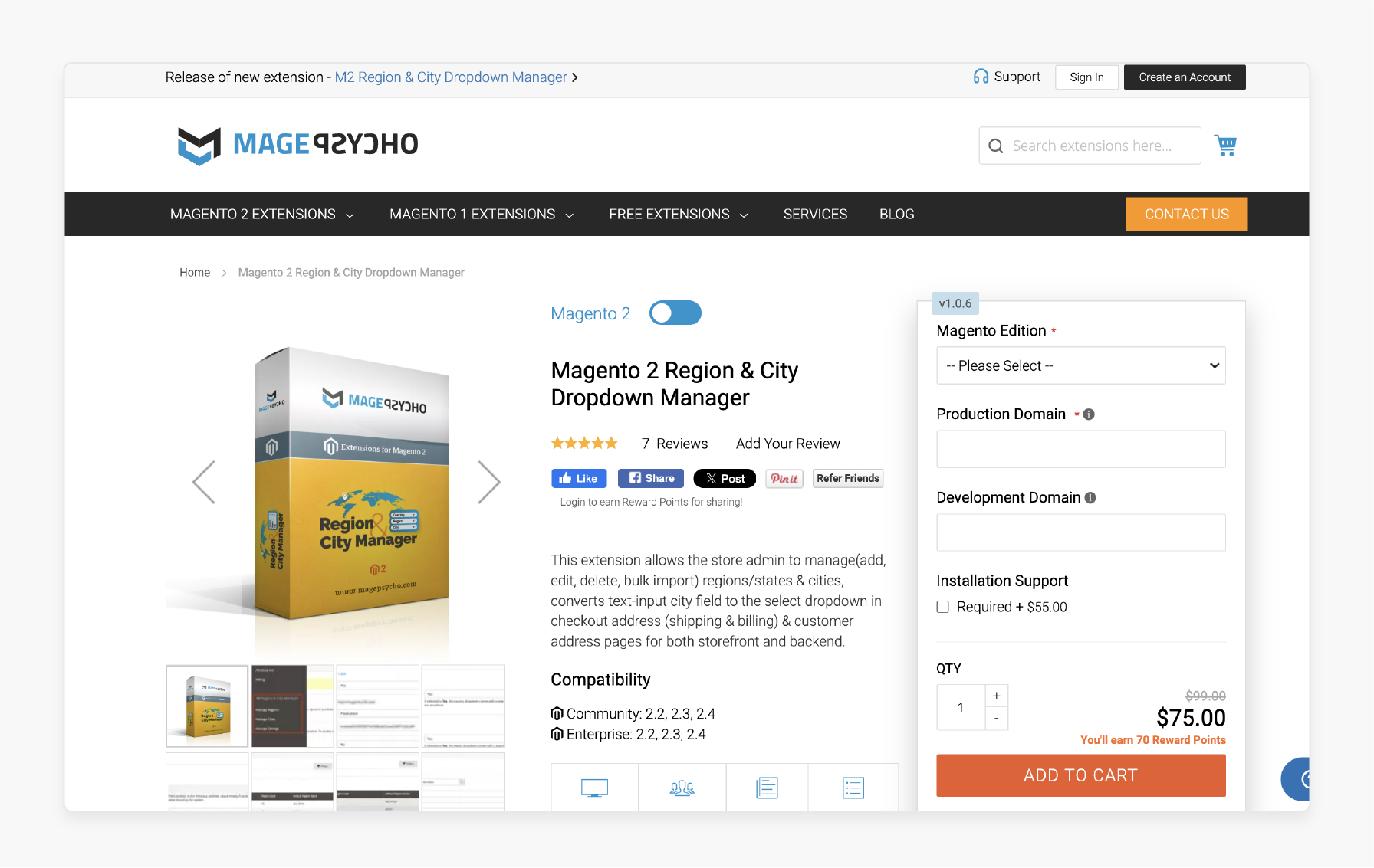 Magento 2 City And Region Dropdown Manager Extensions: MagePsycho Magento 2 Region &amp; City Dropdown Manager