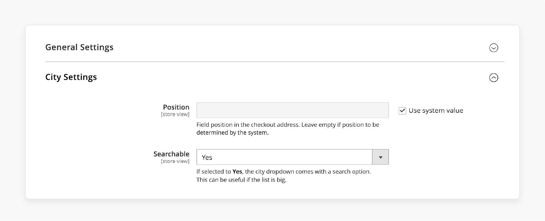 Access The Configuration Settings To Configure The City Dropdown In Magento