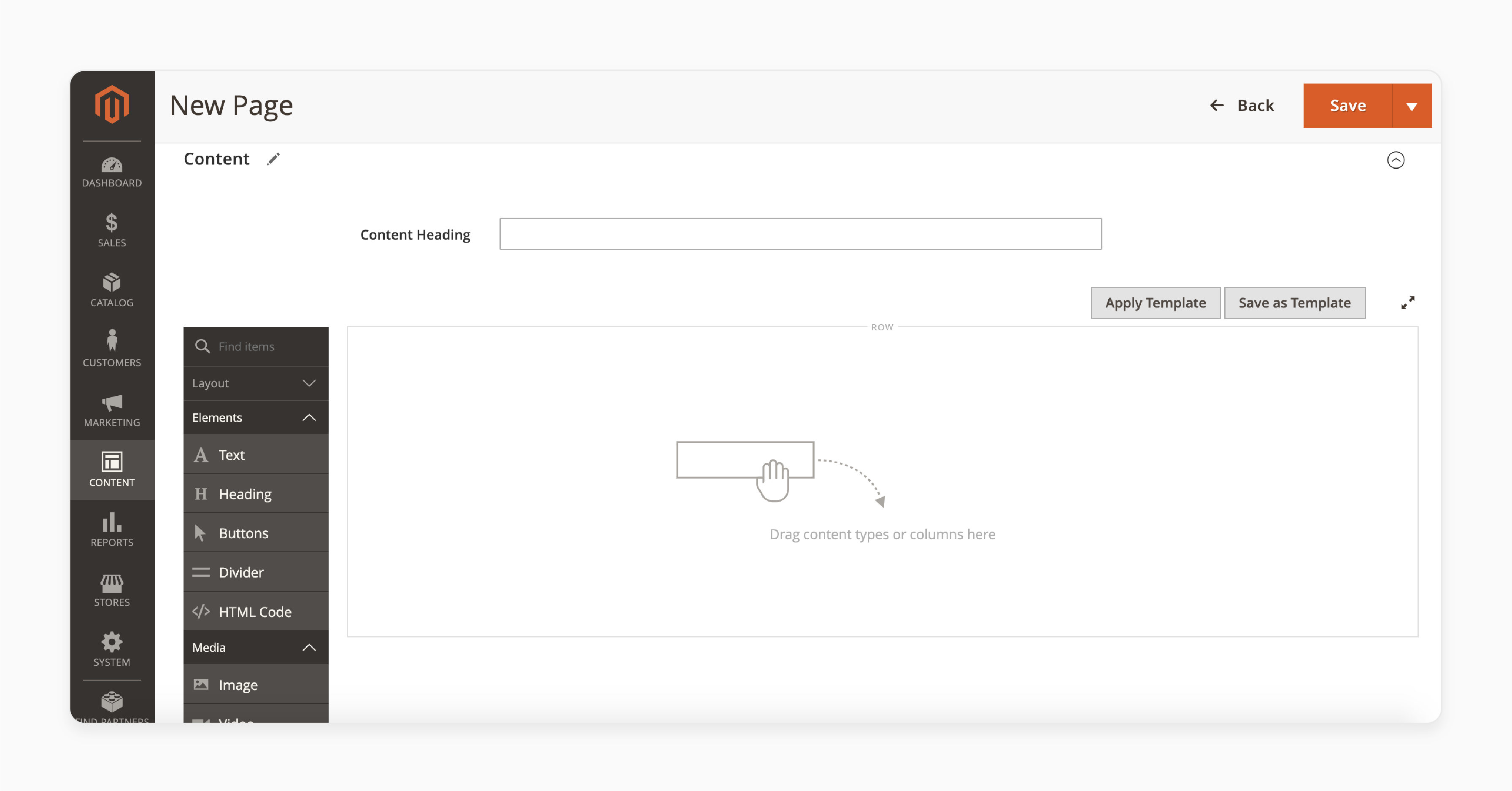 Customizing page content with the Magento CMS editor