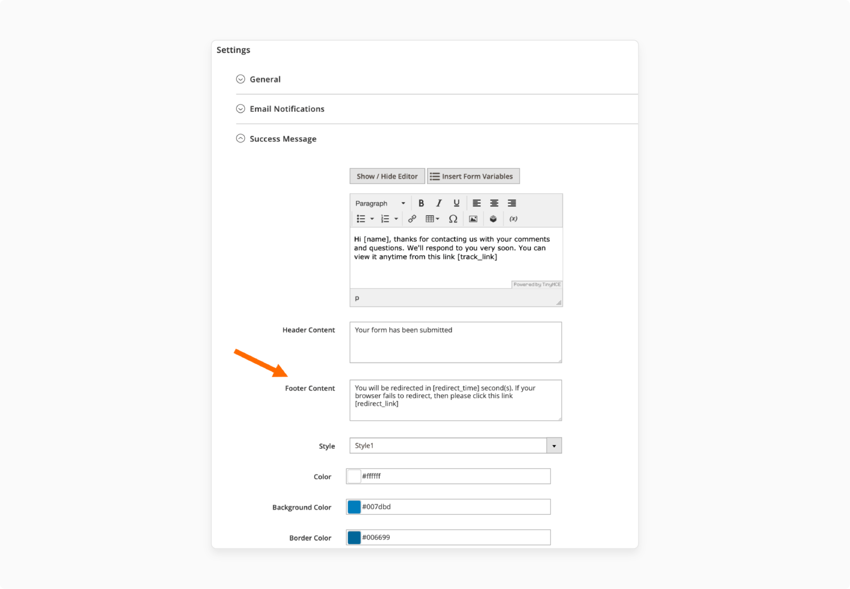 Footer Content in Magento 2 Contact Form Redirect After Submit