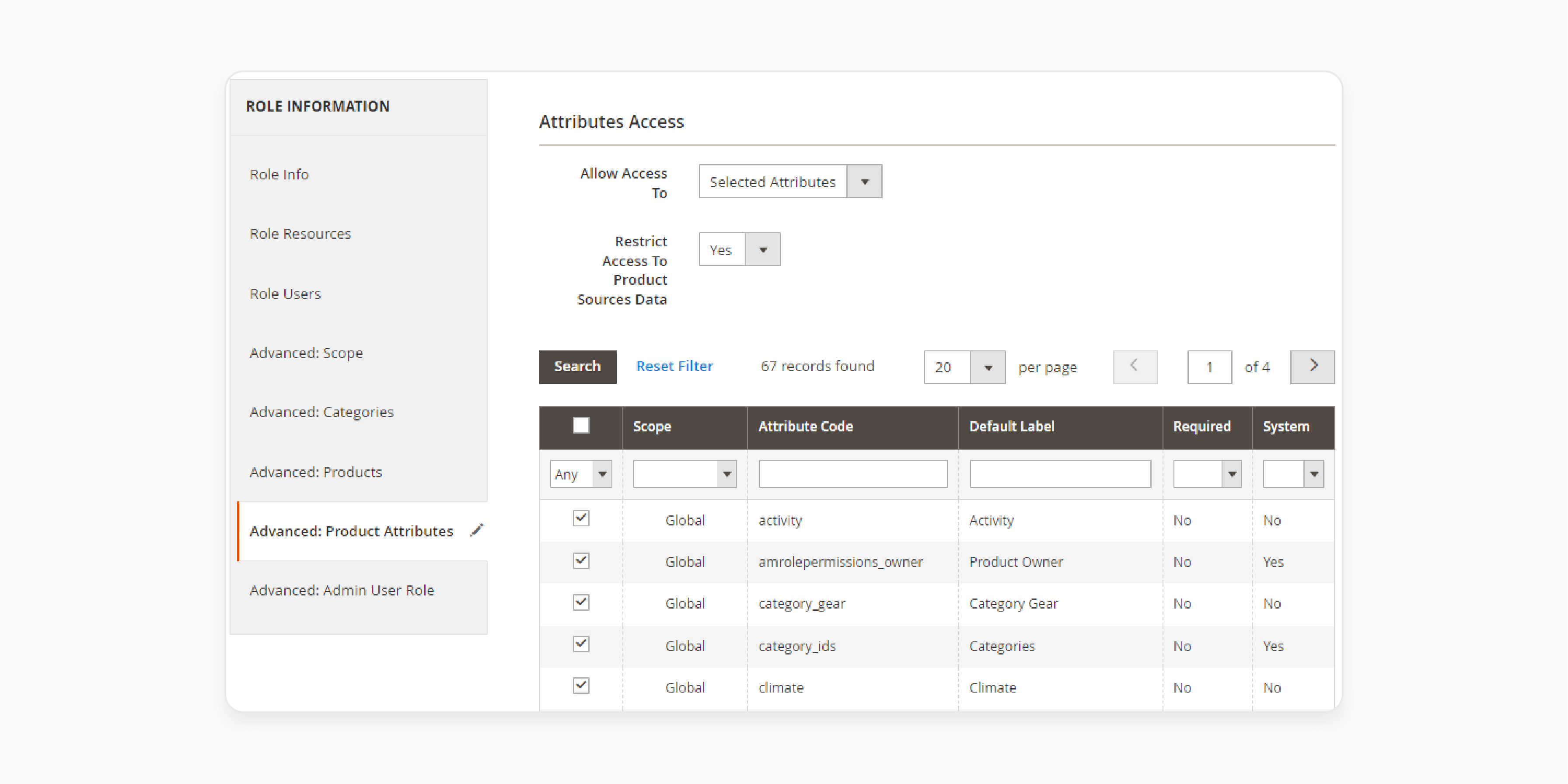 Restrict access to specific product attributes in Magento 2