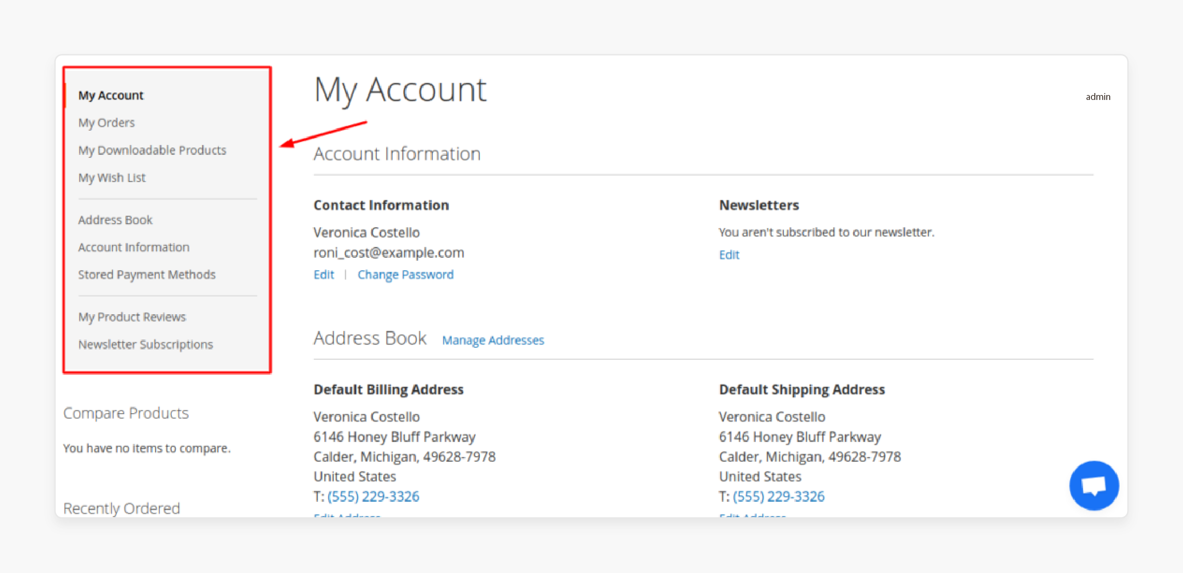 Account Page Access