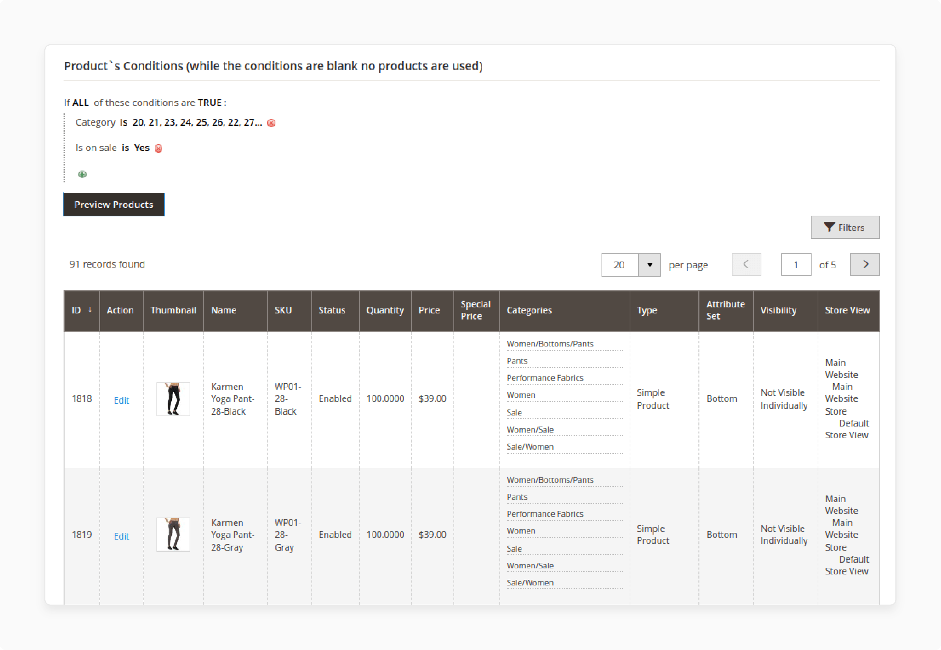 manage dynamic category rules with magento custom attributes