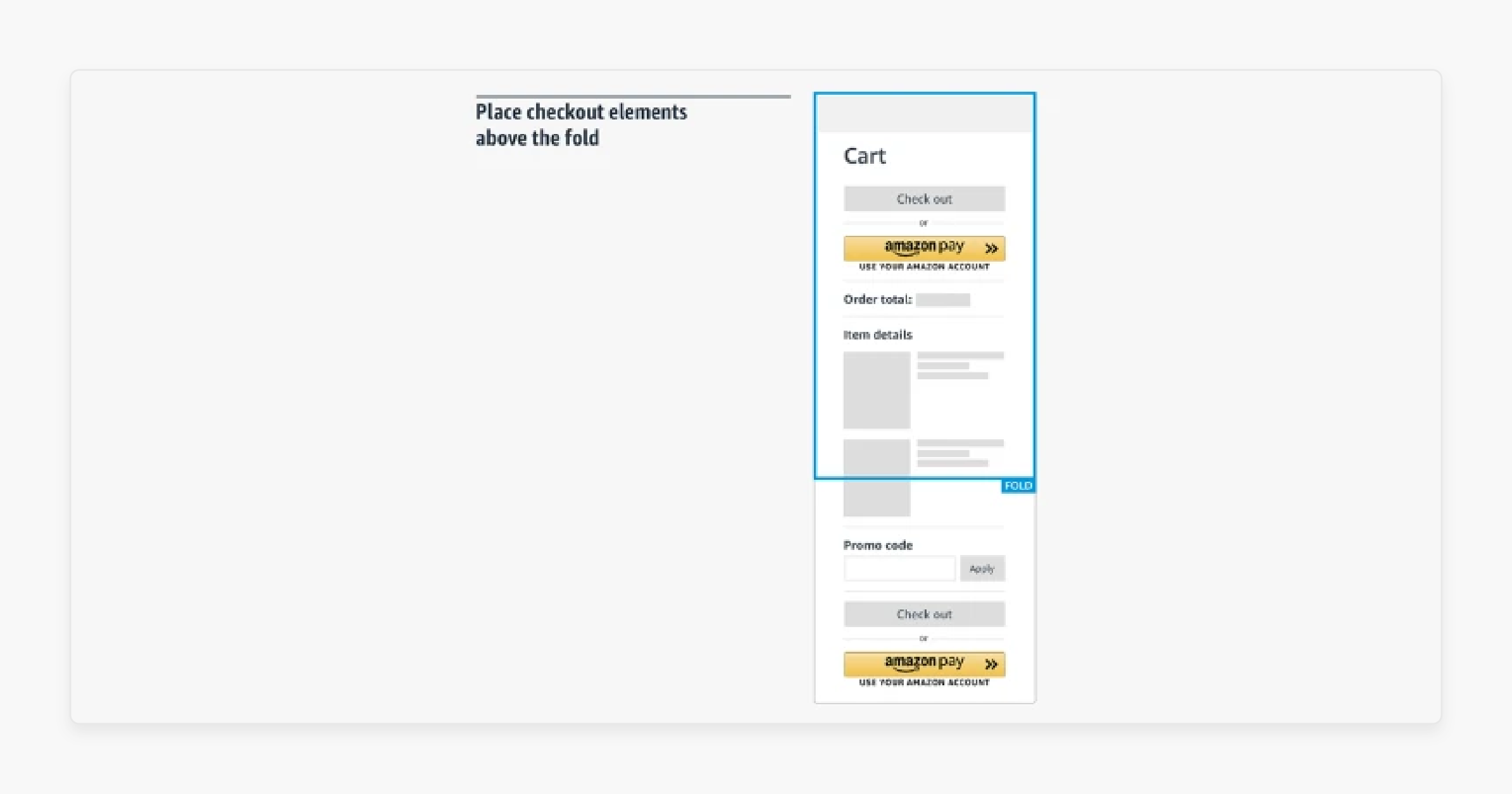 Payment button placed above the fold in Magento 2