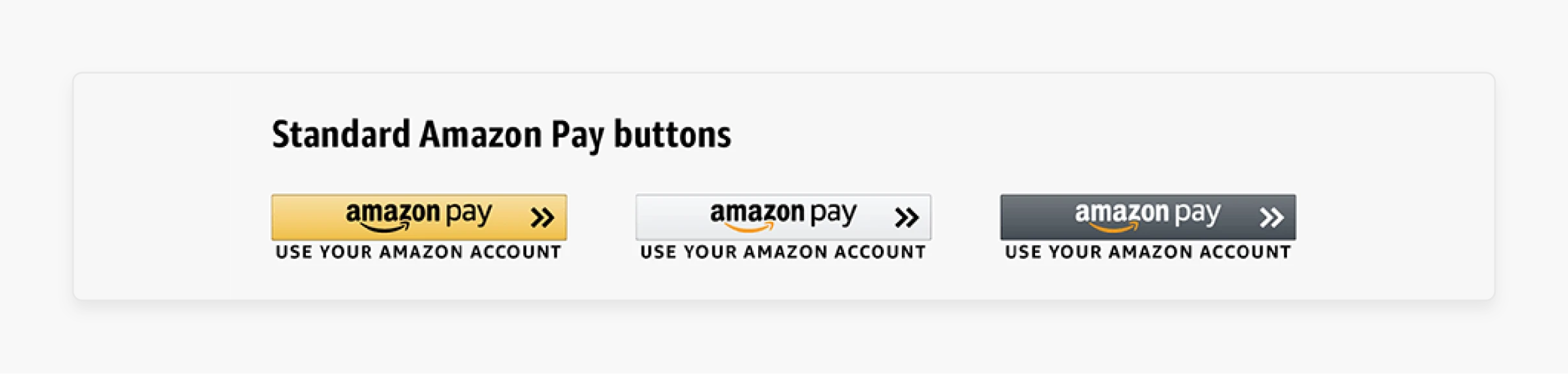 Standard Amazon Pay button for better trust