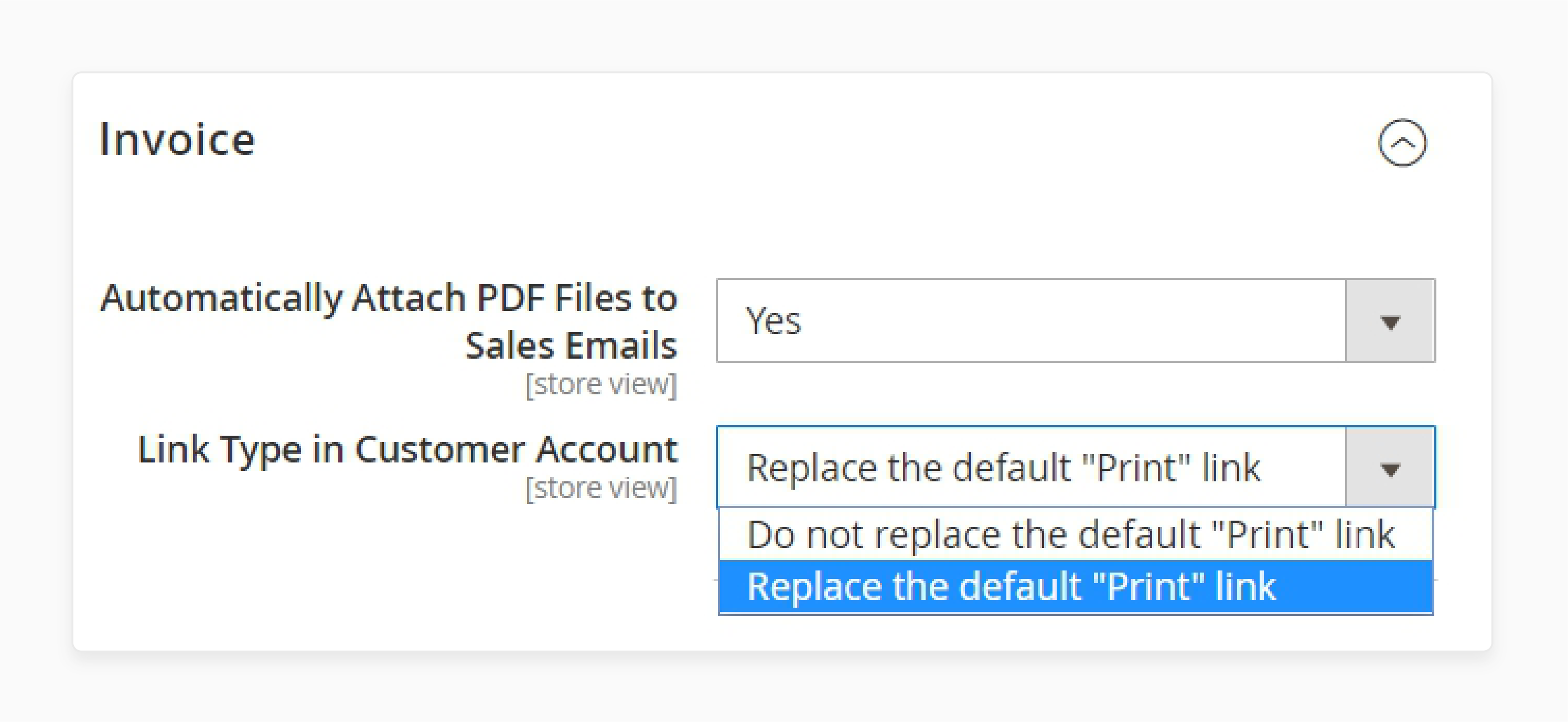 Configure invoice settings in the pdf customizer for Magento 2 settings