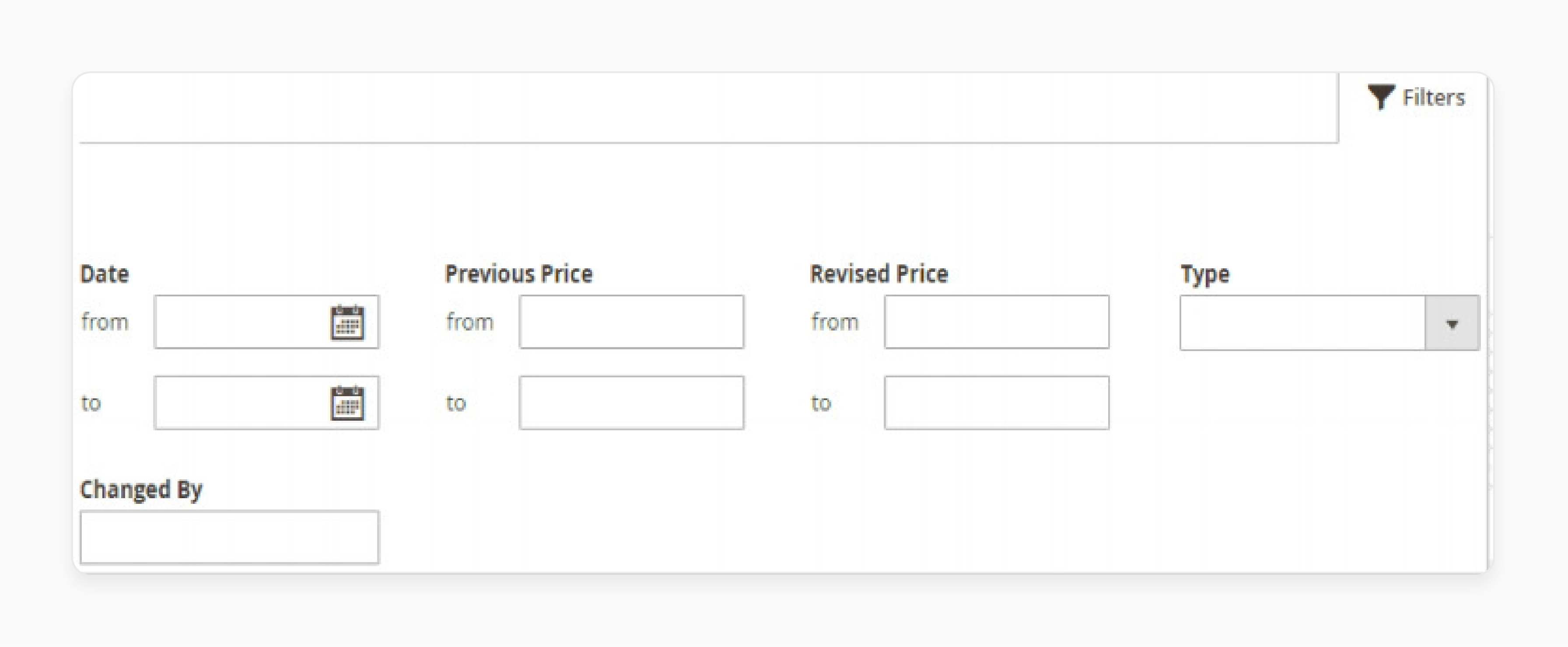 Magento 2 cost history table with price change details