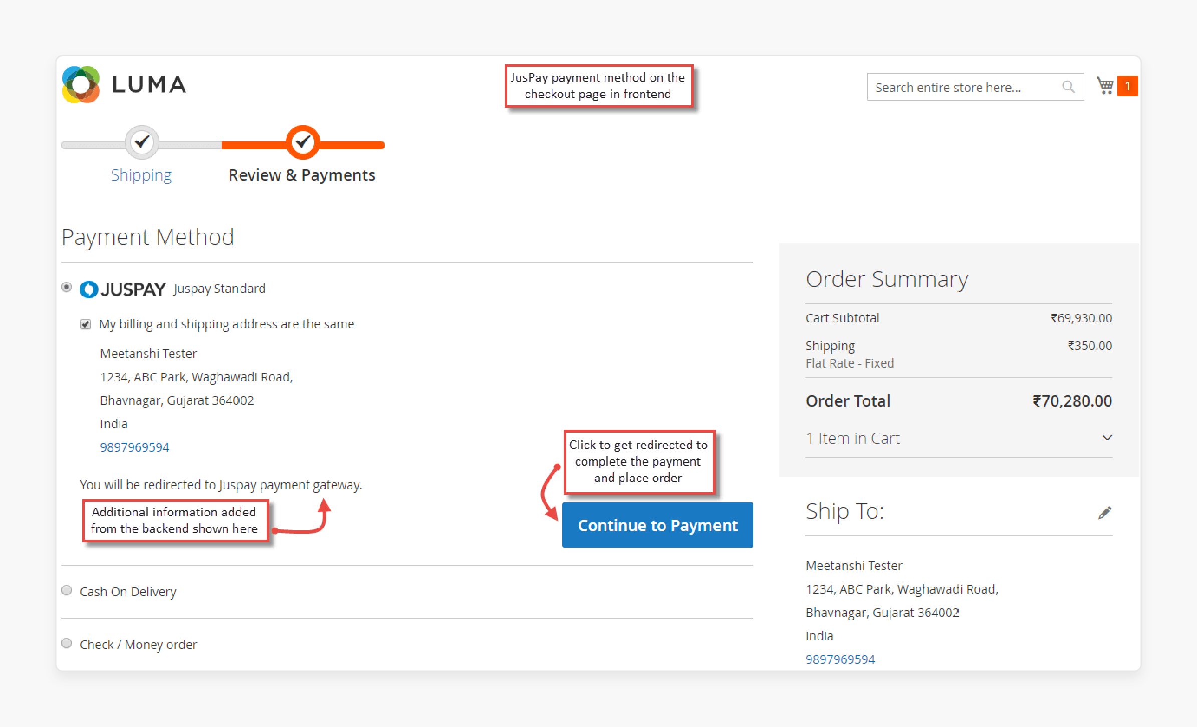 Axis bank via Juspay integration in the Magento 2 axis payment gateway