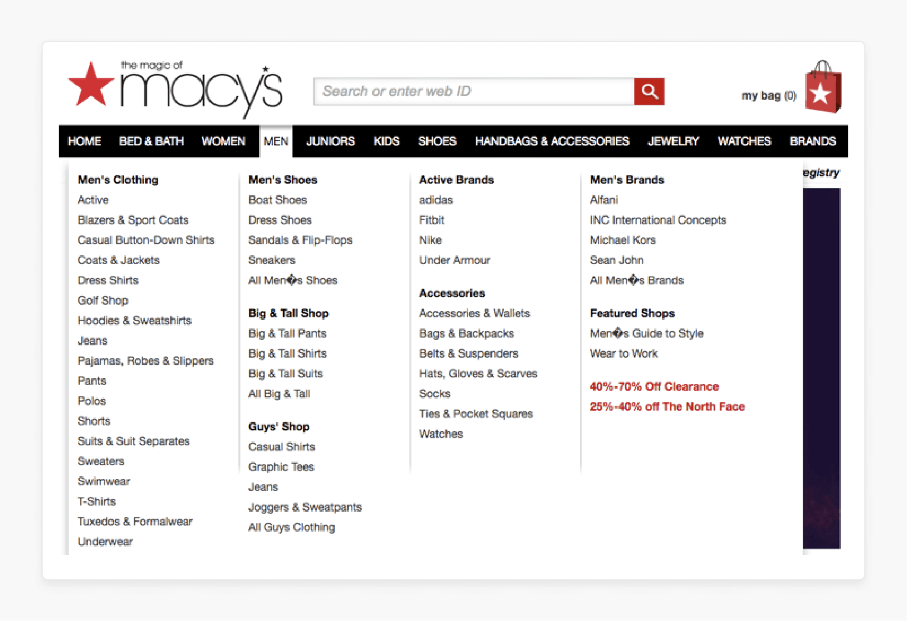 main menu navigation structure in magento 2 with dropdown and mega menu options