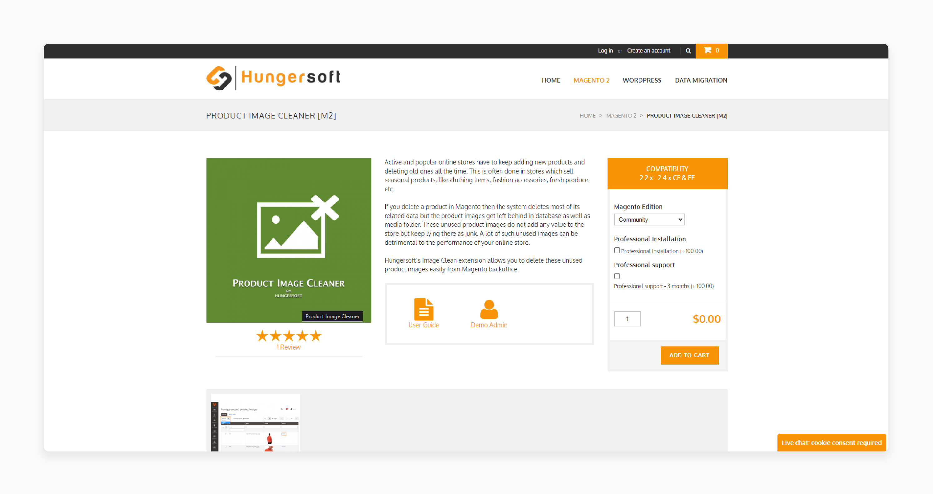 Product Image Cleaner by Hunger Soft for Magento 2