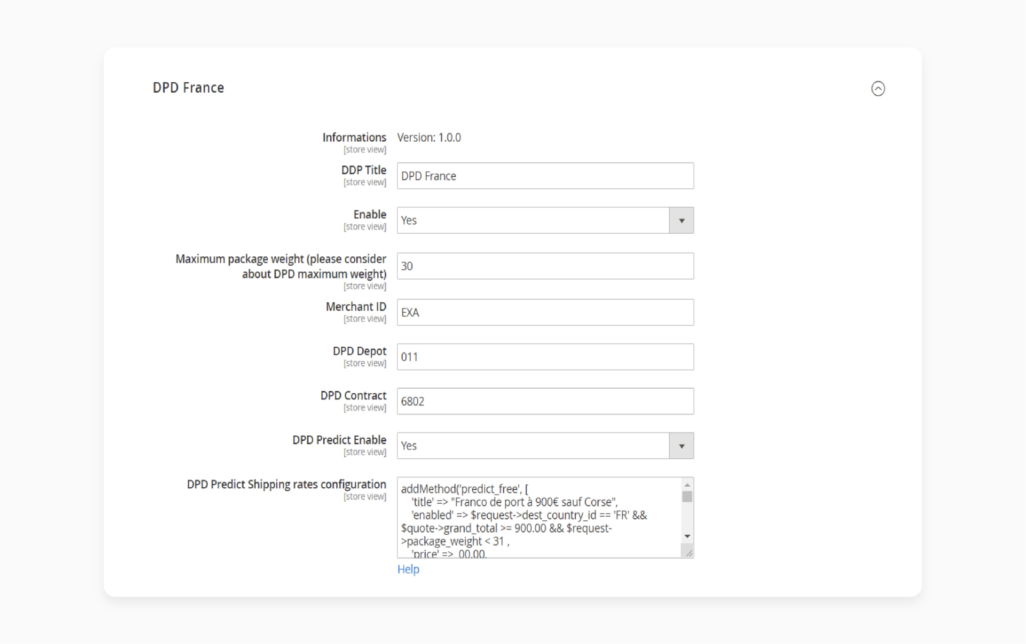 Configure DPD integration magento 2 extension