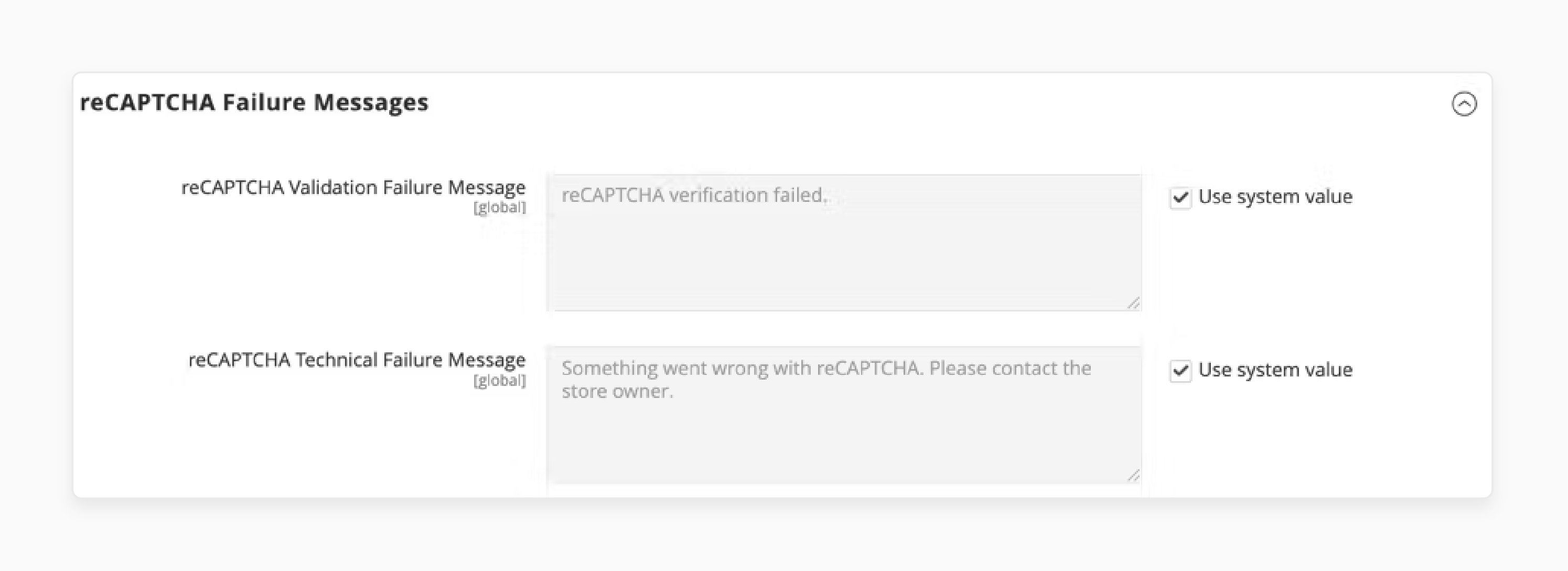 customizing validation failure messages for recaptcha in magento 2