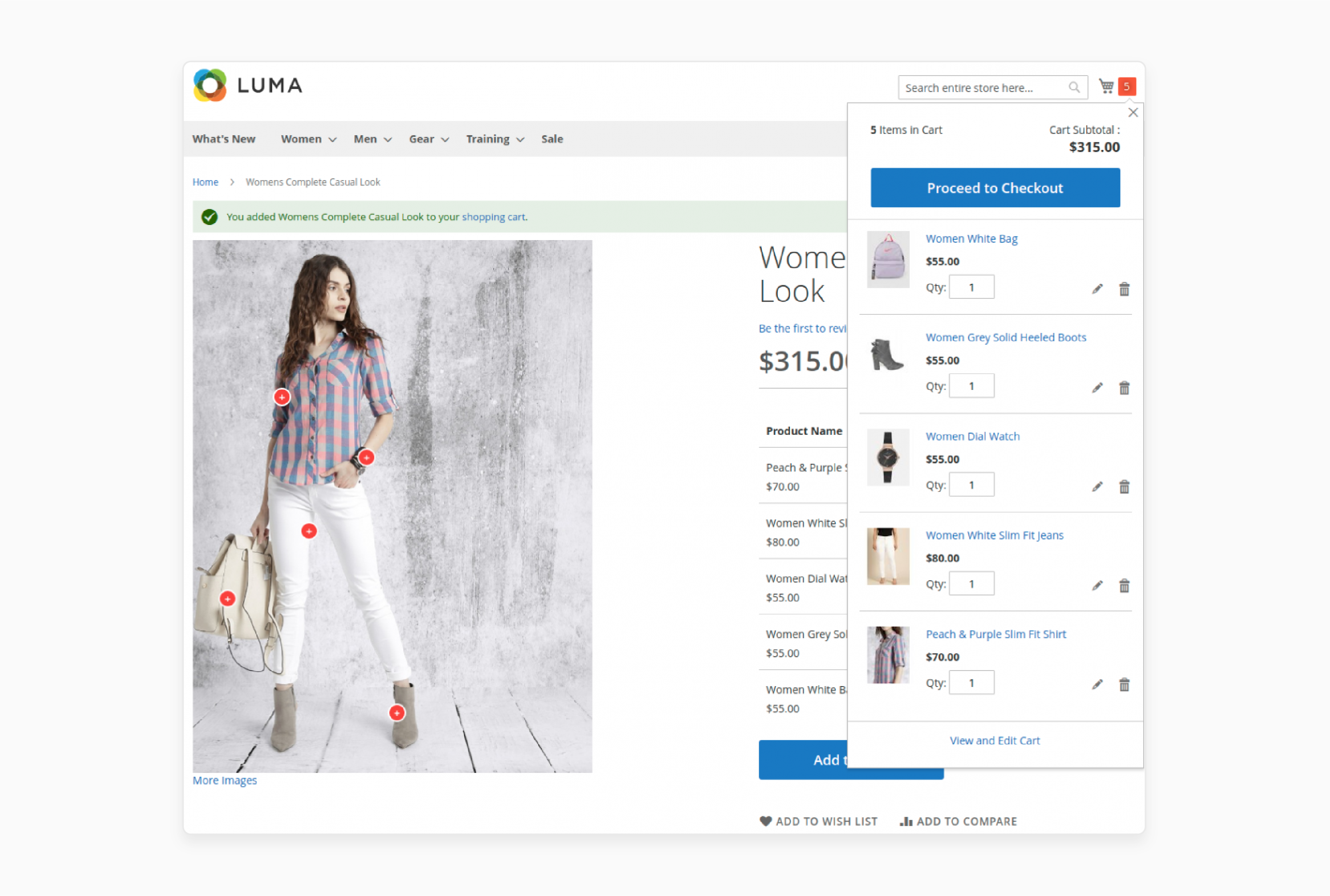 view the changes of the Magento 2 lookbook extension