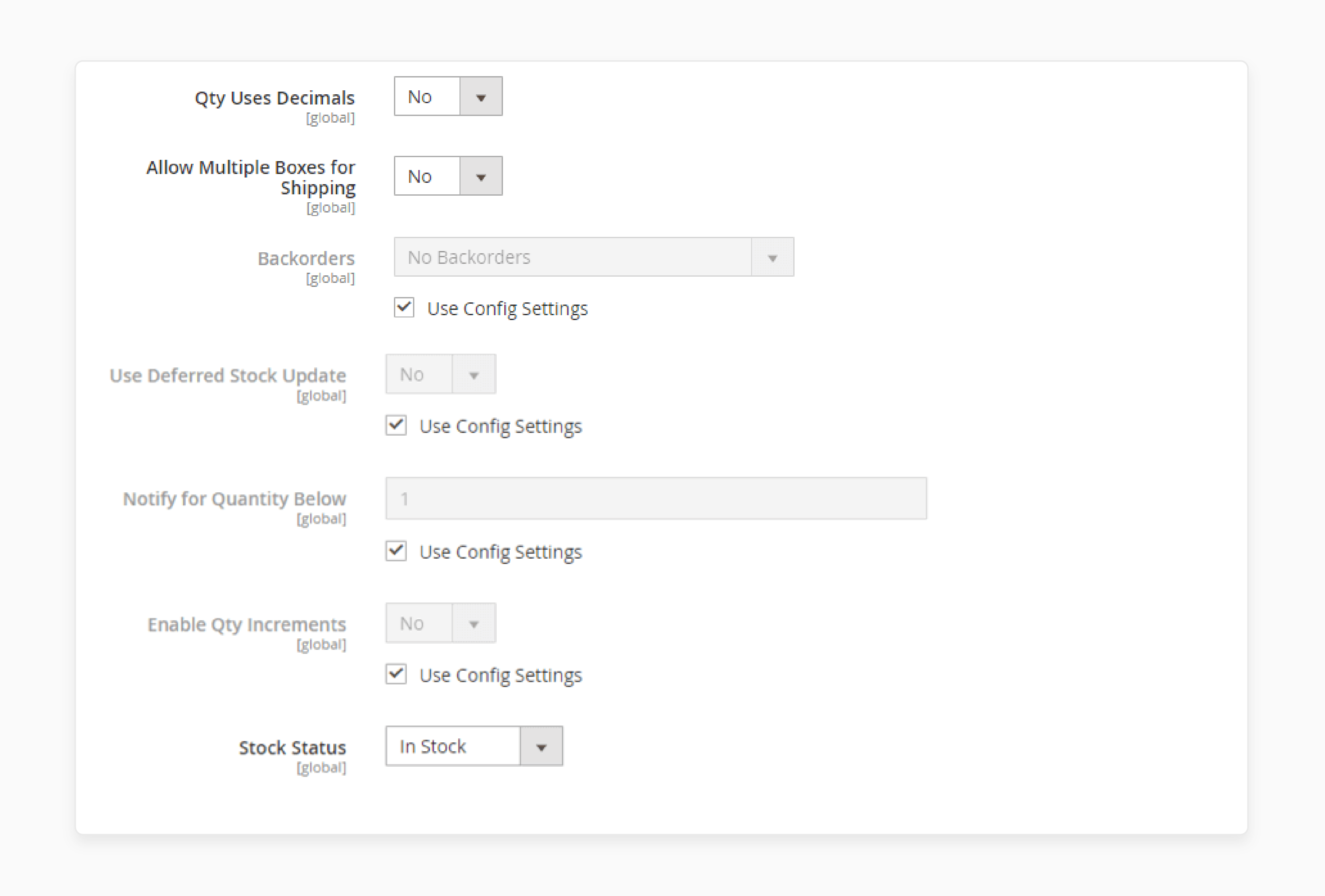 configuring advanced inventory settings for magento 2 stock threshold