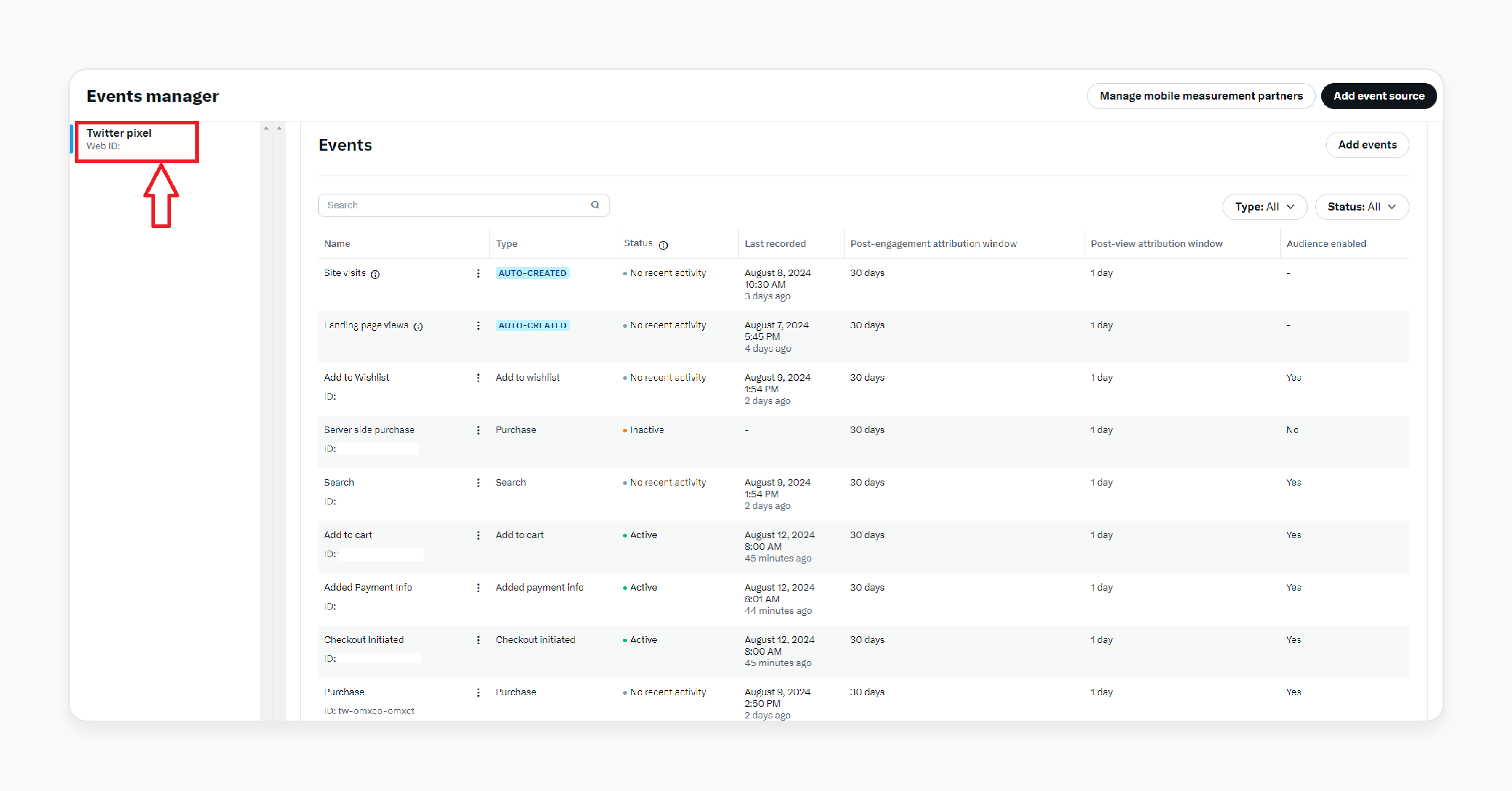 setting up twitter pixel in magento 2 via events manager for ad tracking