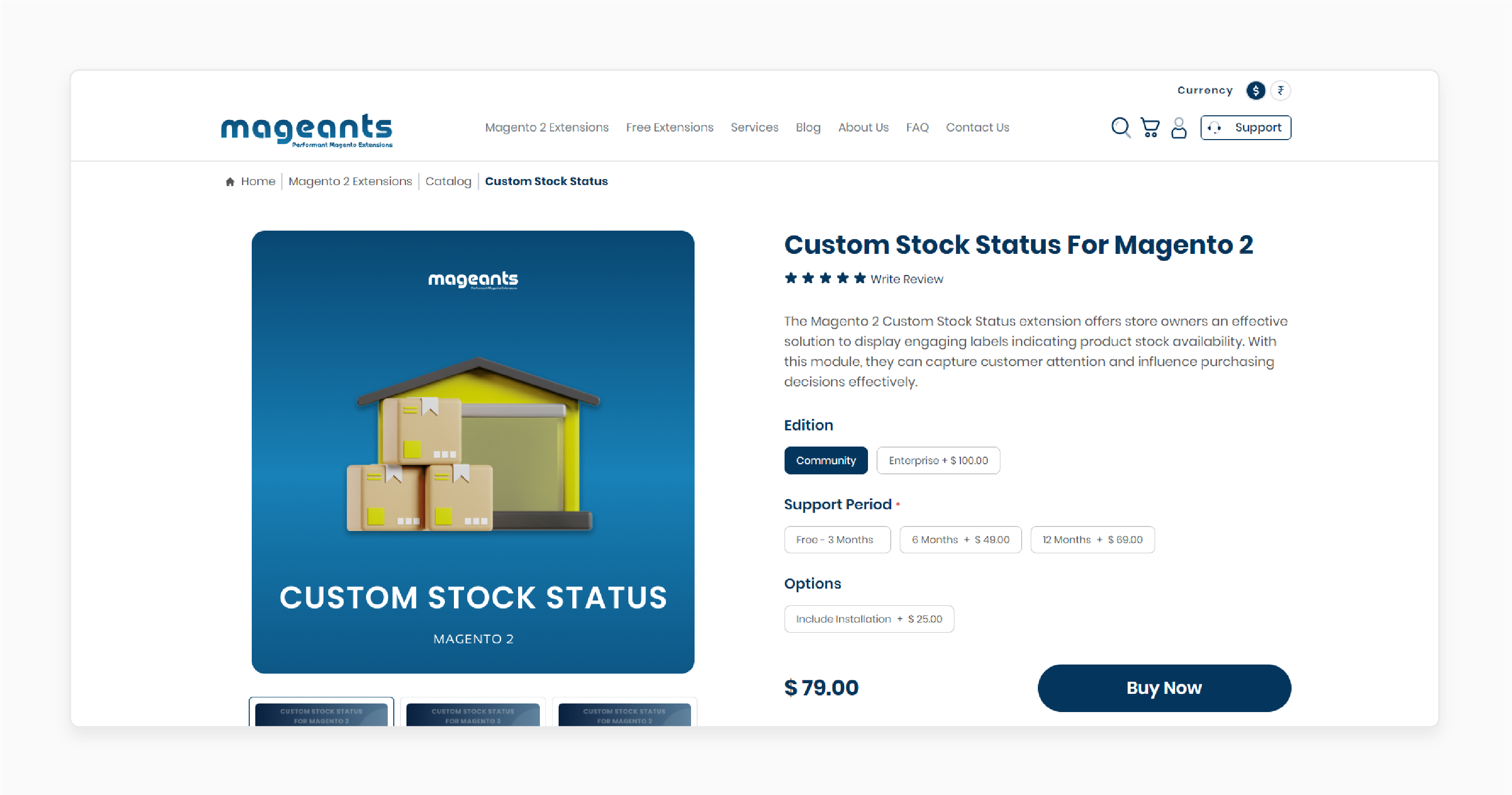 MageAnts Magento 2 Custom Stock Status