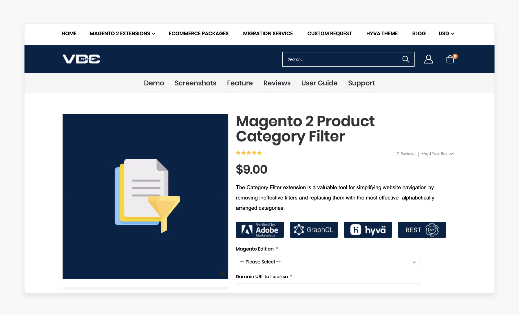 vdc store product filter extension for streamlined navigation in magento 2