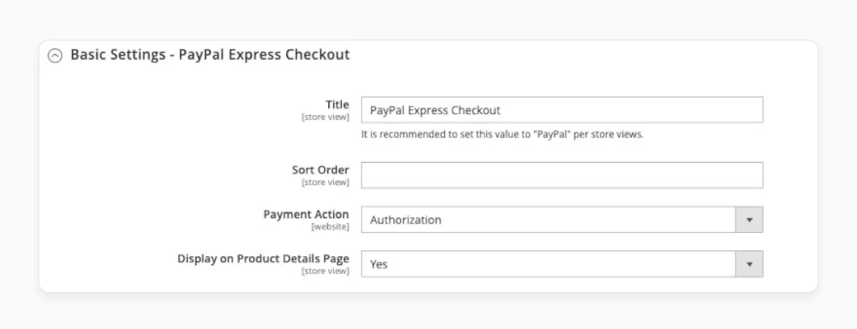 basic setup for paypal payments pro in magento 2 configuration