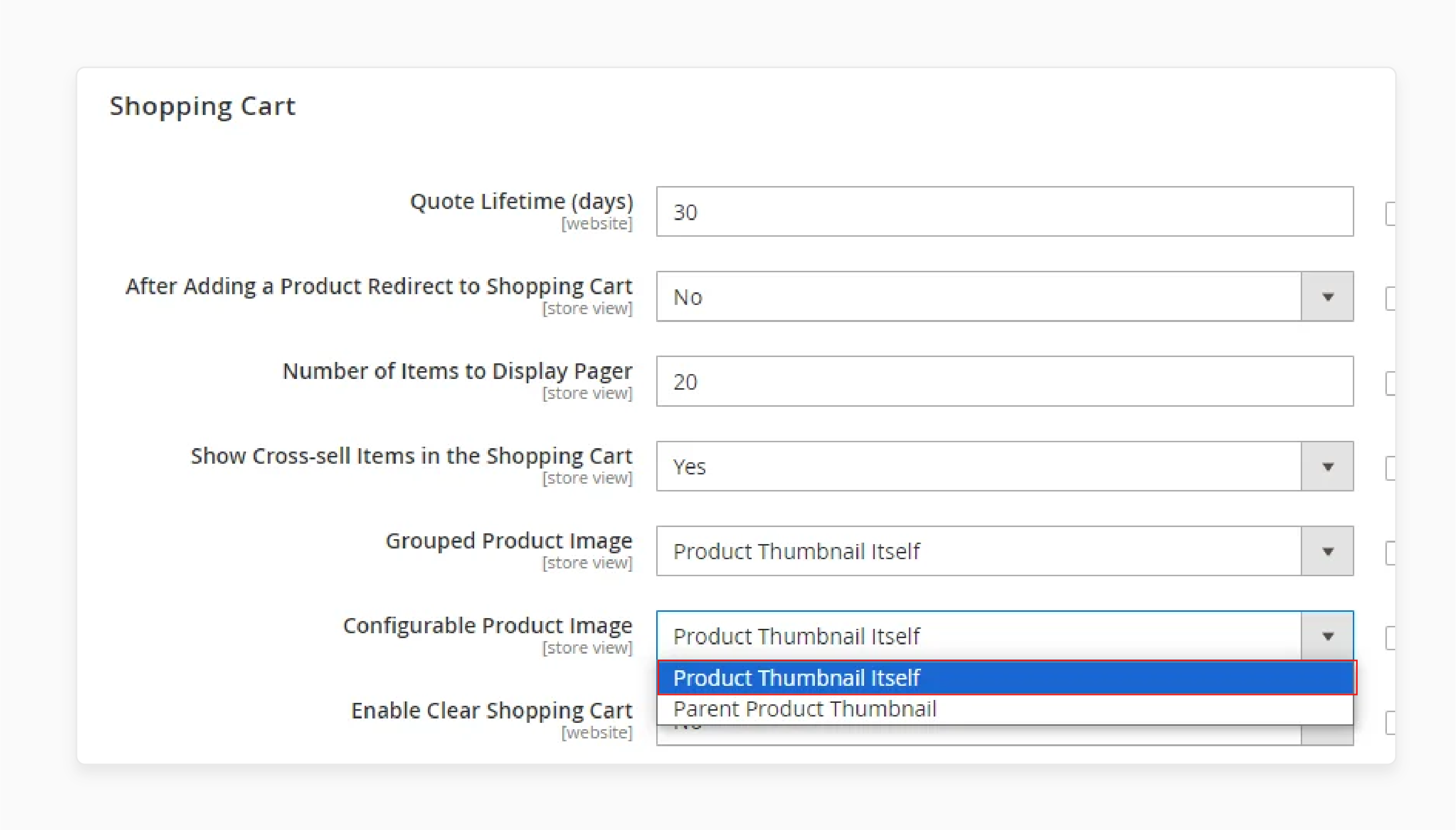 Cart Display for Configurable Product Demo in Magento 2 Store