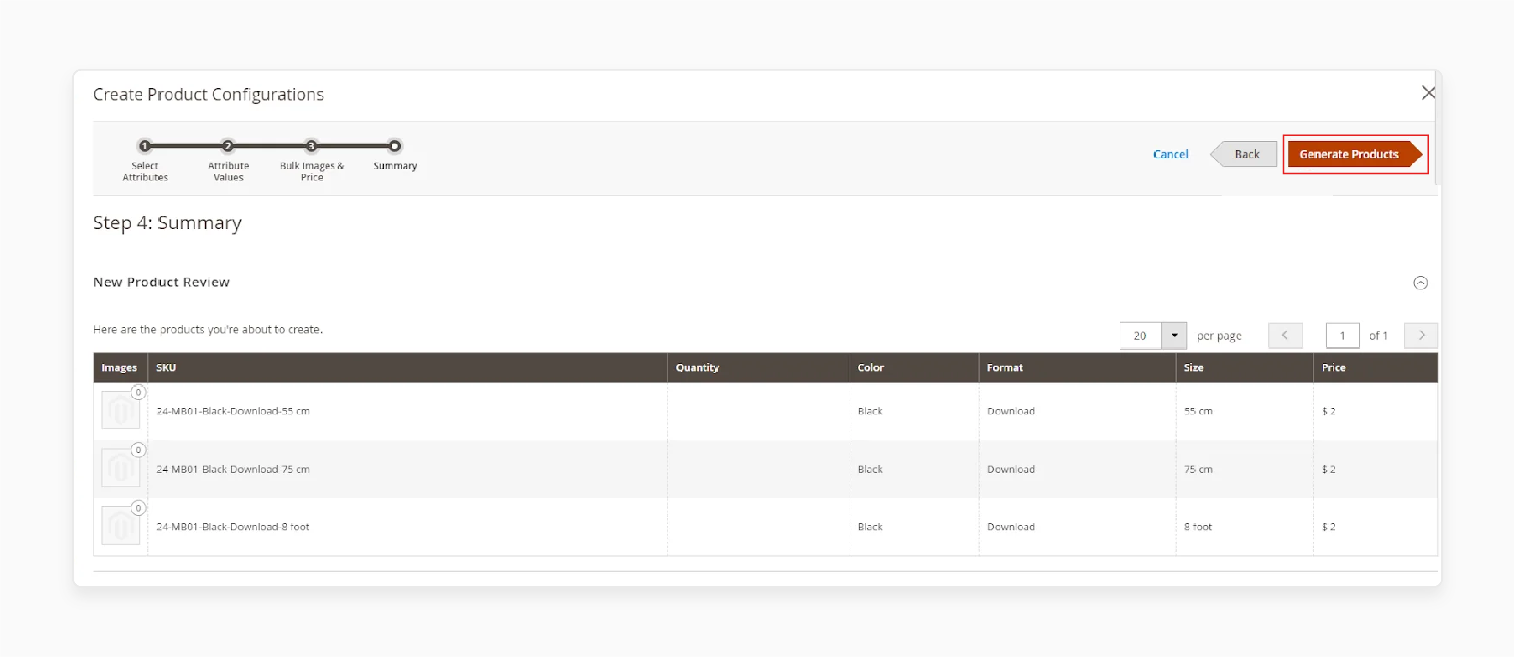 Generating Products for Configurable Product Demo in Magento 2 Store